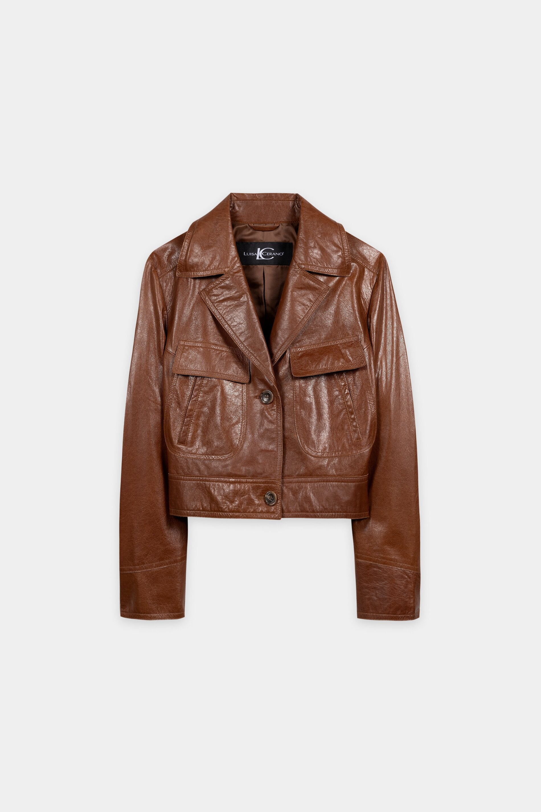 Lammnappa-Lederjacke - cognac - Standard | Artikel Front