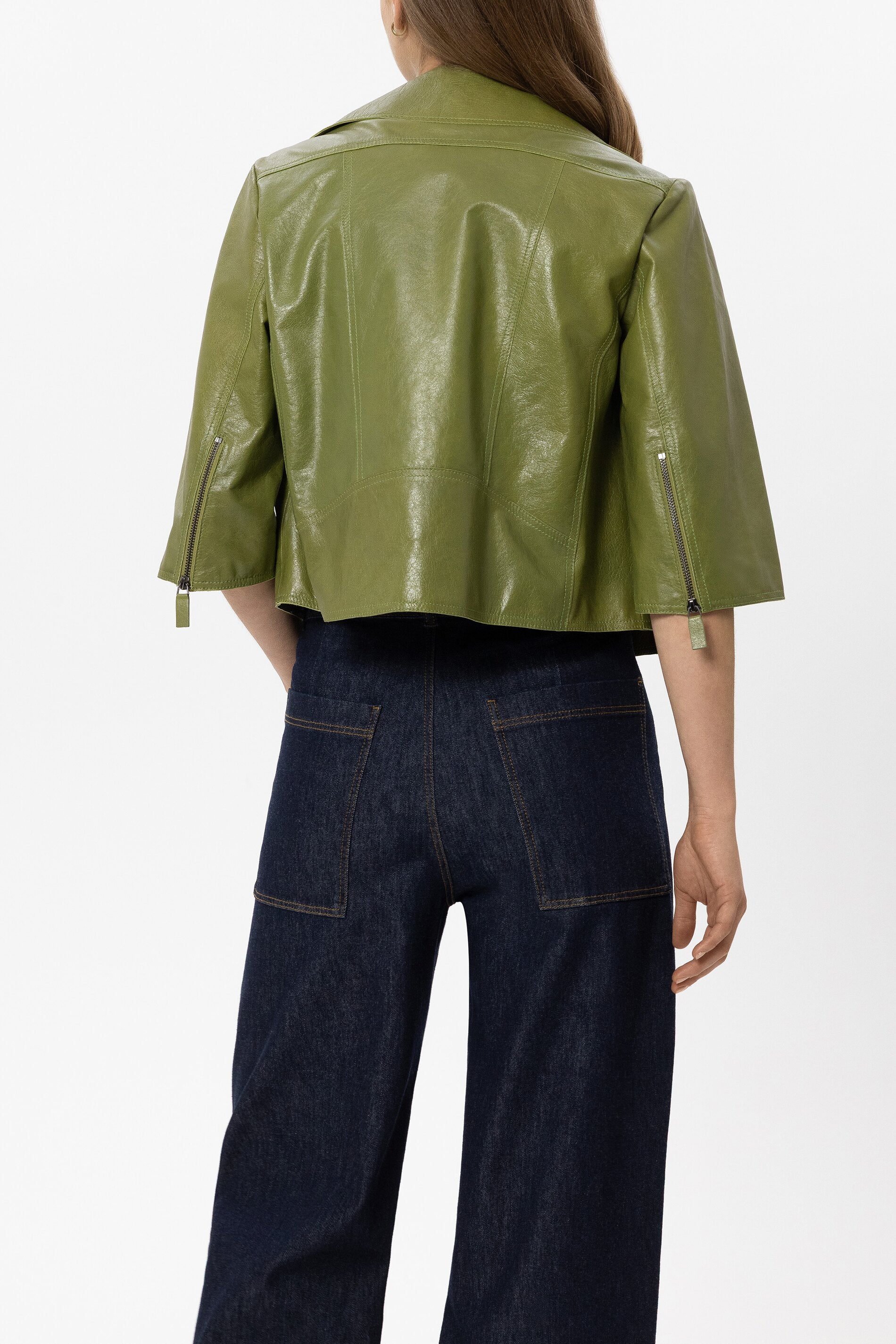 Lammnappa-Lederjacke - multi - Standard | Model Rück