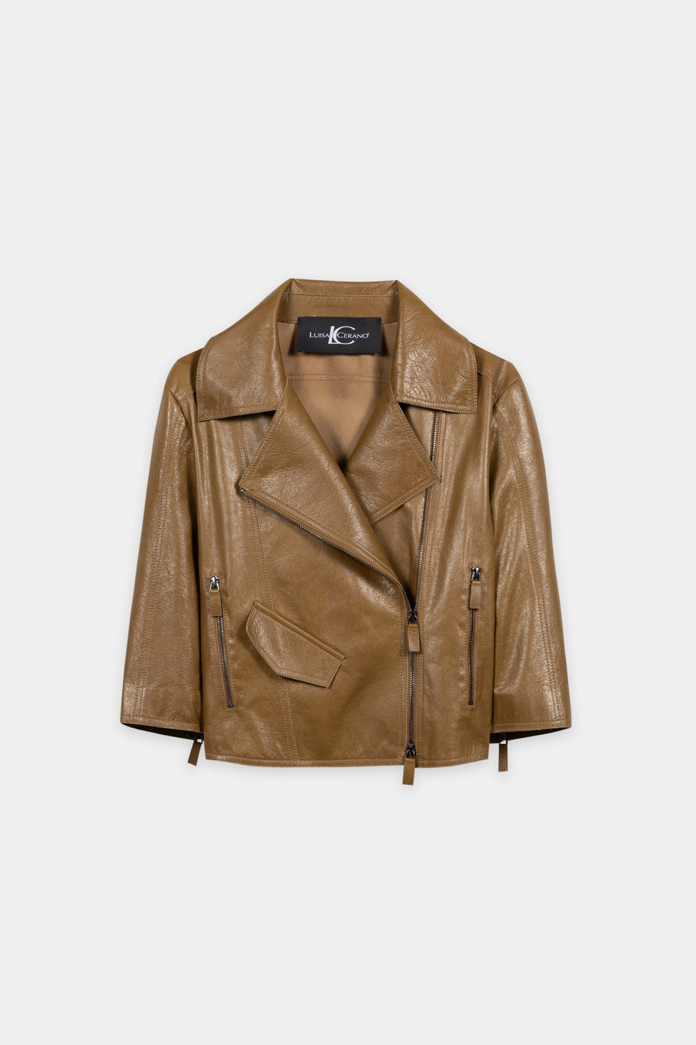 Veste en cuir agneau nappa - olio - Standard