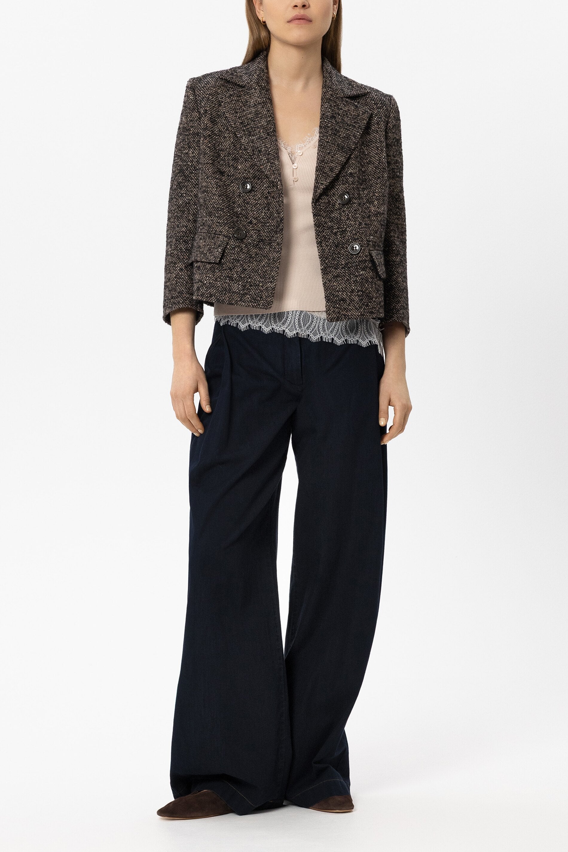 Tweed-Blazerjacke - multi - Standard | Model Front