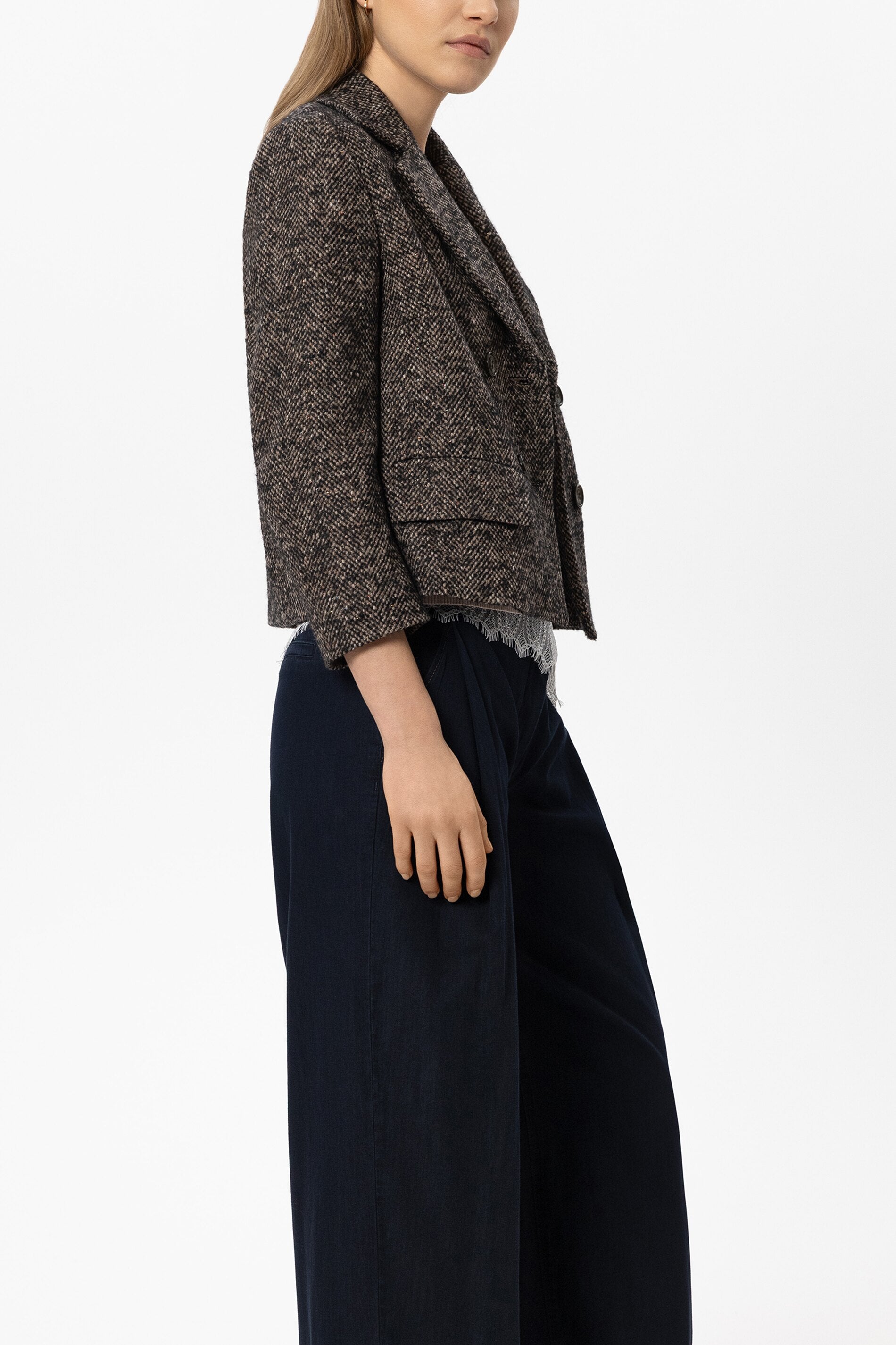 Tweed-Blazerjacke - multi - Standard | Model Seite