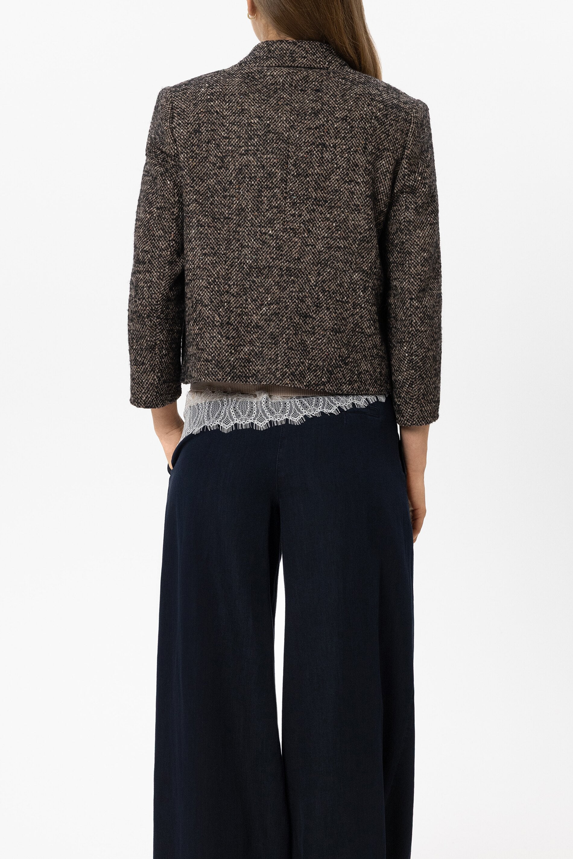 Tweed-Blazerjacke - multi - Standard | Model Rück