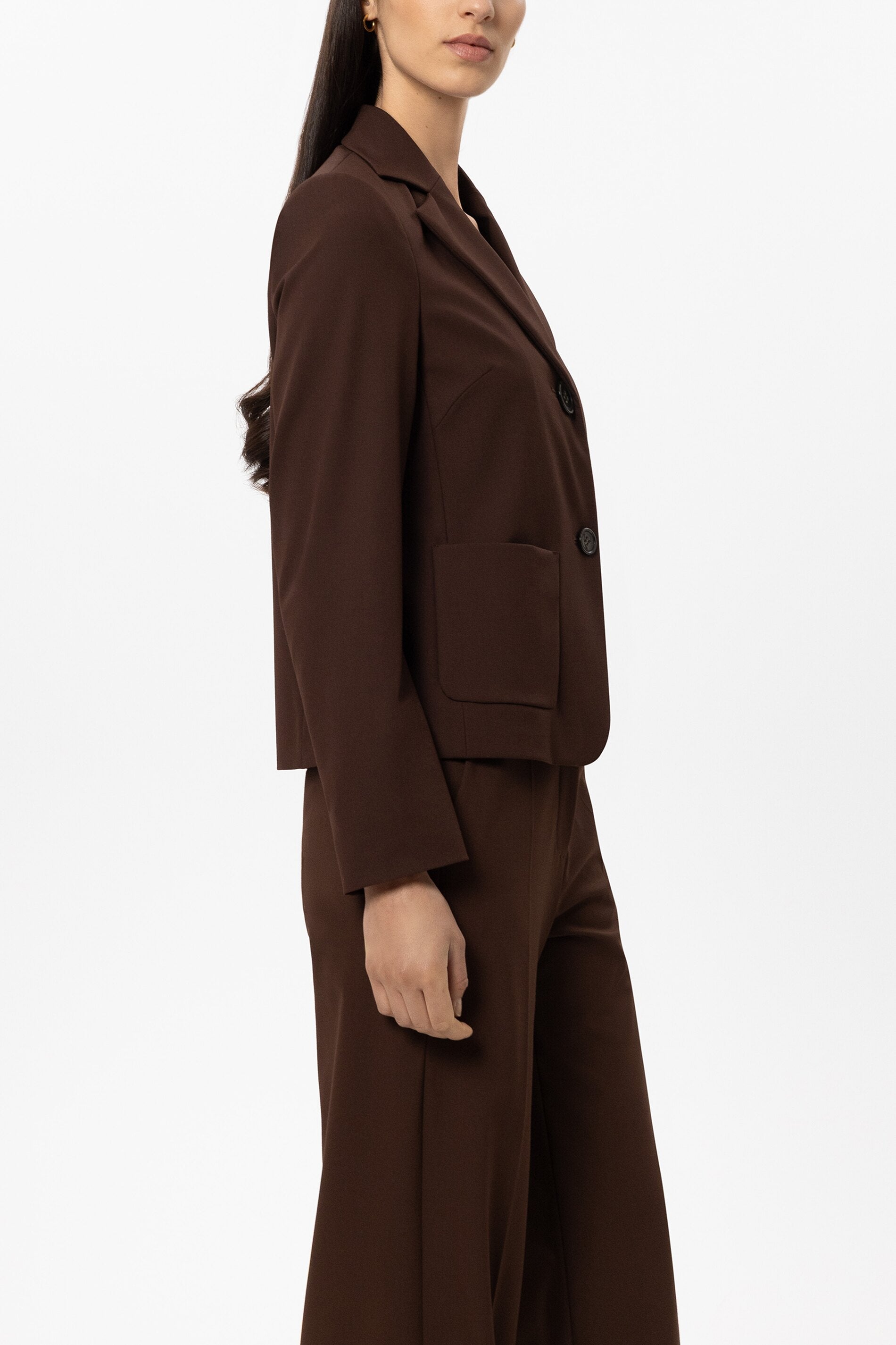 Zwei-Knopf-Blazer - marone - Standard | Model Seite