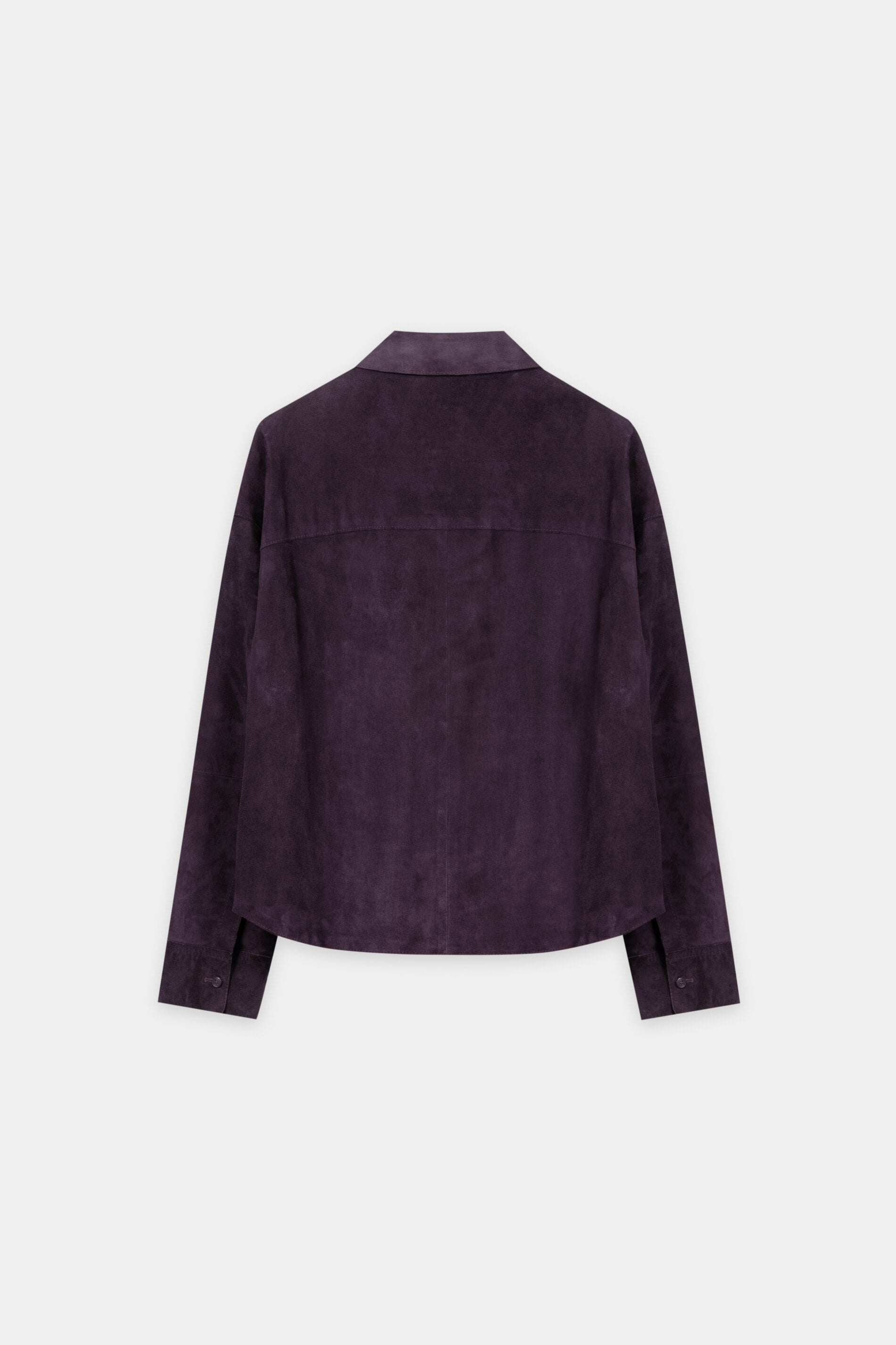 Veloursleder-Hemdjacke - plum - Standard | Artikel Rück