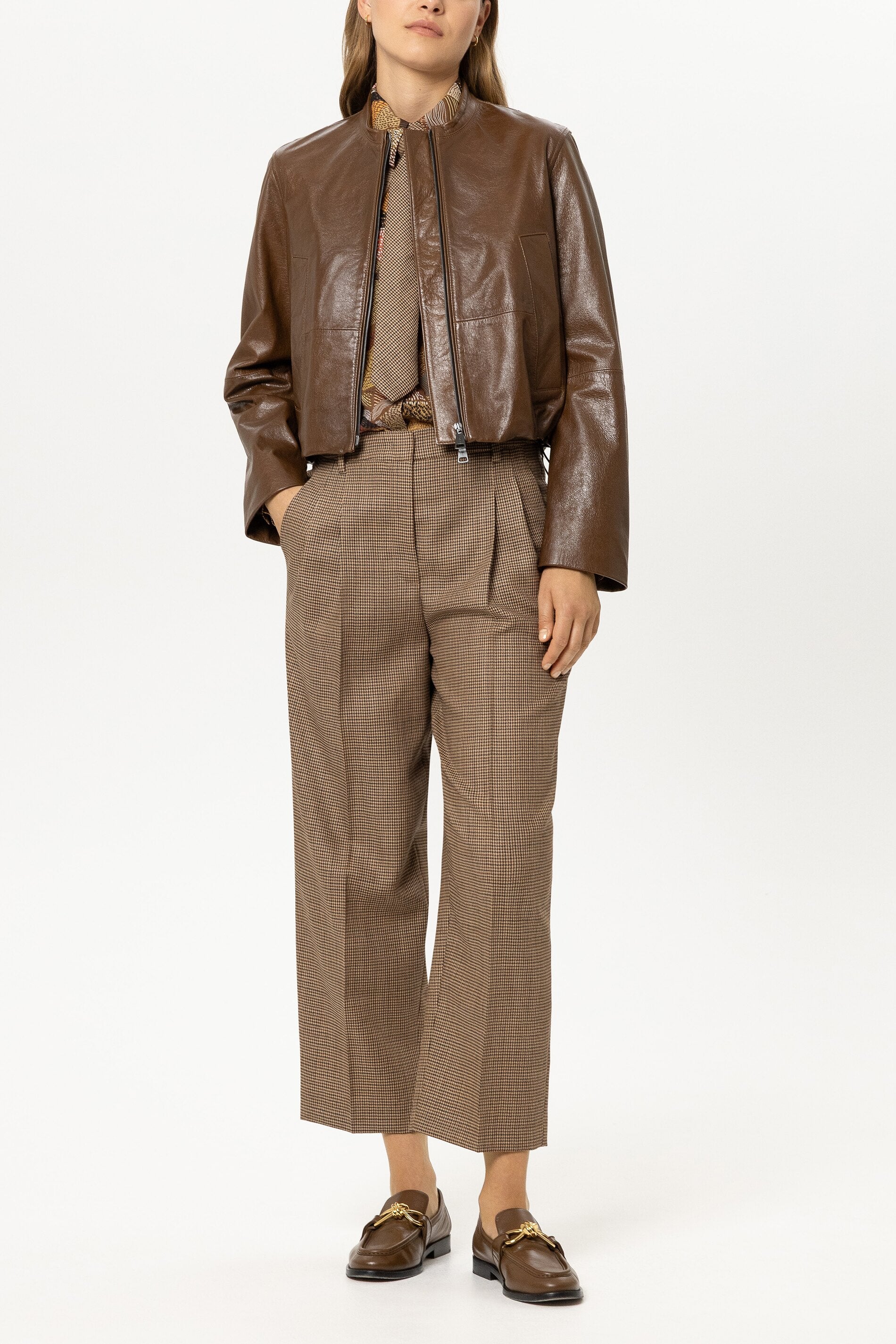 Lammnappa-Blouson - caramel - Standard | Model Front