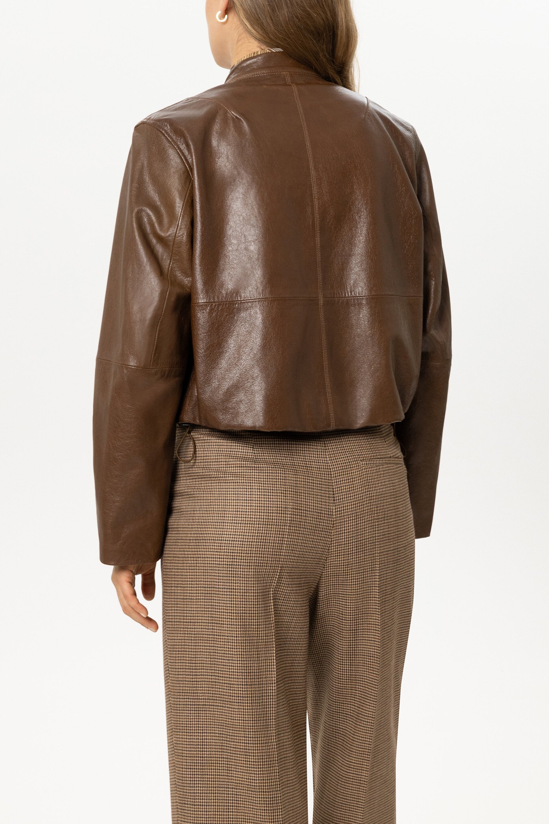 Lammnappa-Blouson - caramel - Standard | Model Rück
