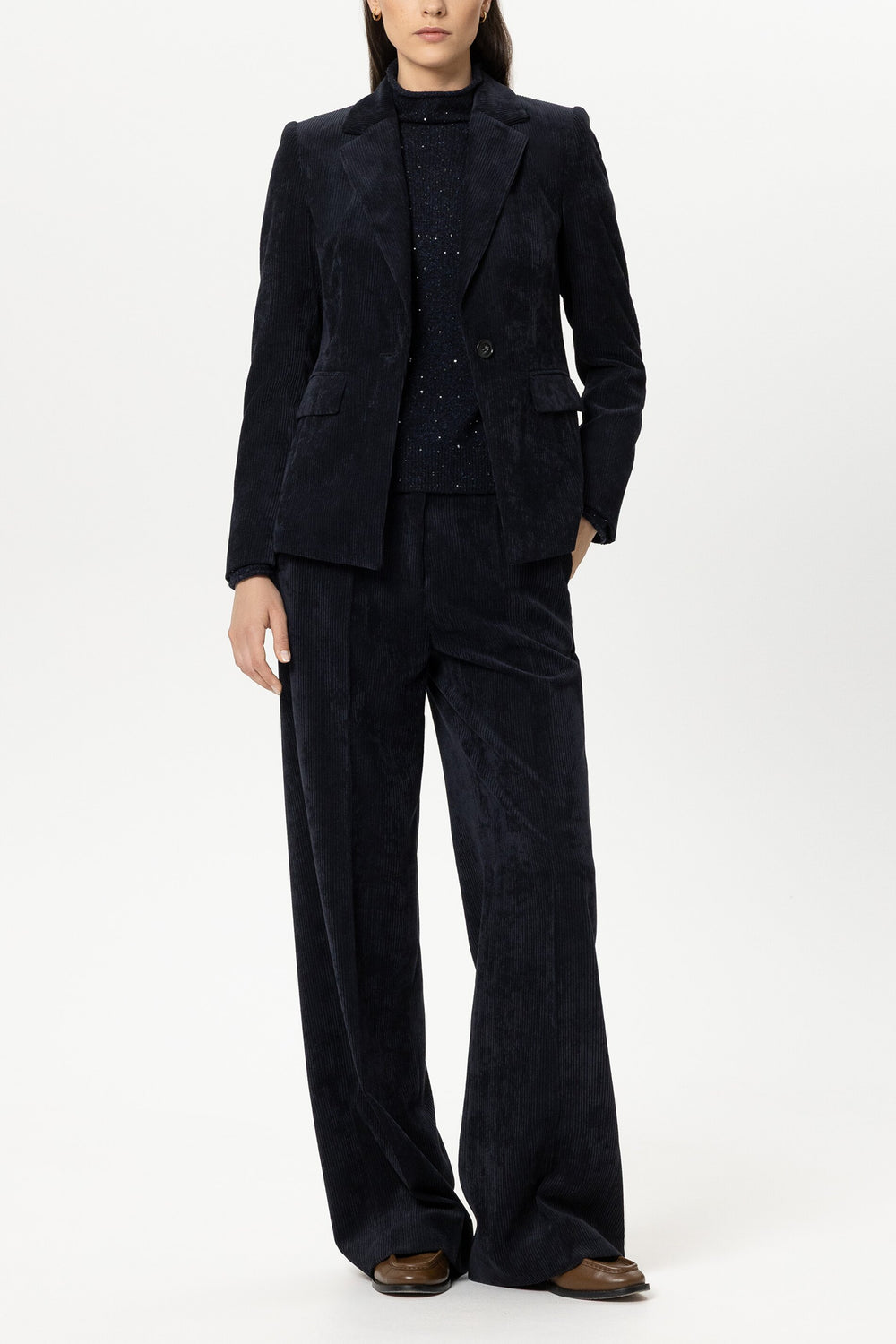 Cord-Ein-Knopf-Blazer - winter navy - Standard