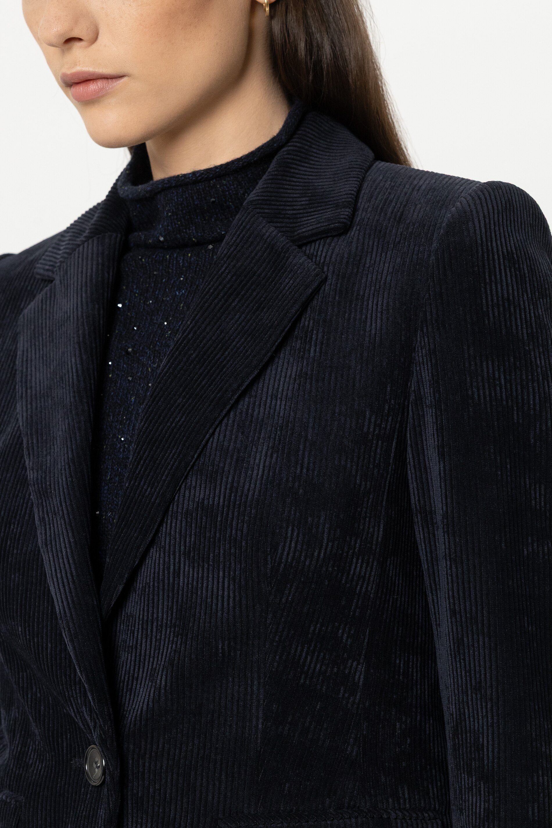 Cord-Ein-Knopf-Blazer - winter navy - Standard | Model Detail