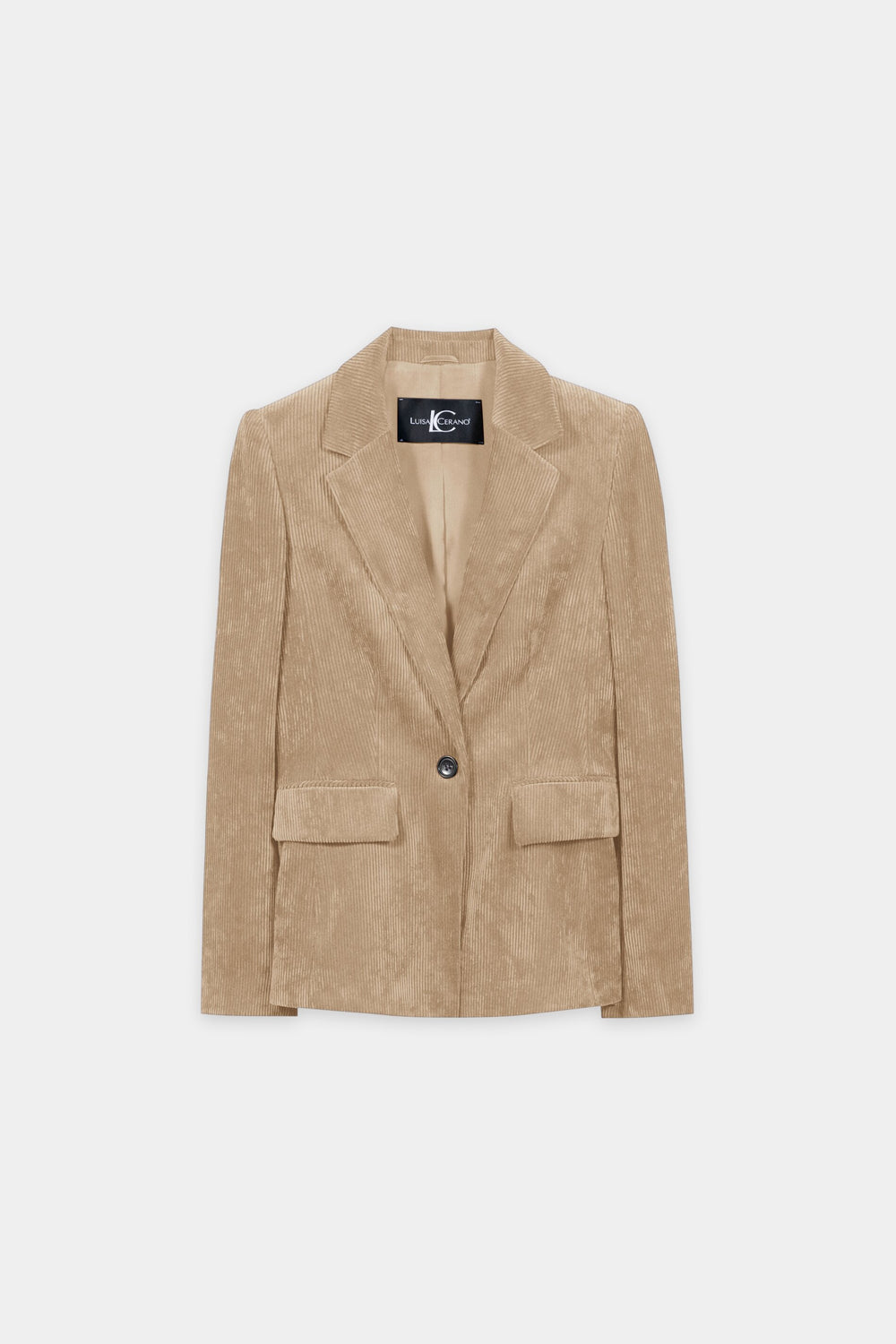 Cord-Ein-Knopf-Blazer - soft caramel - Standard