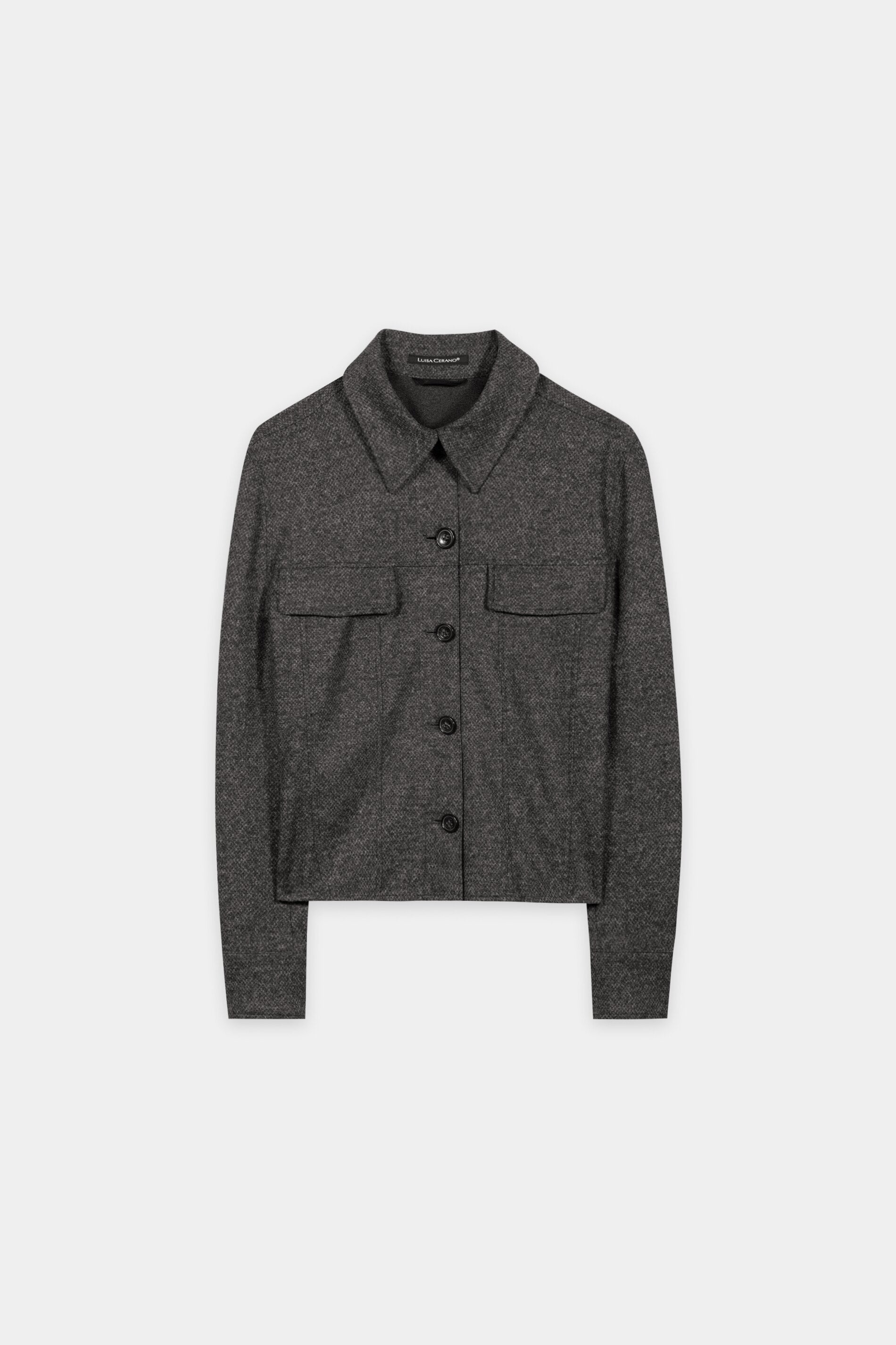 Hemd aus Punto-Milano - anthracite - Standard | Artikel Front
