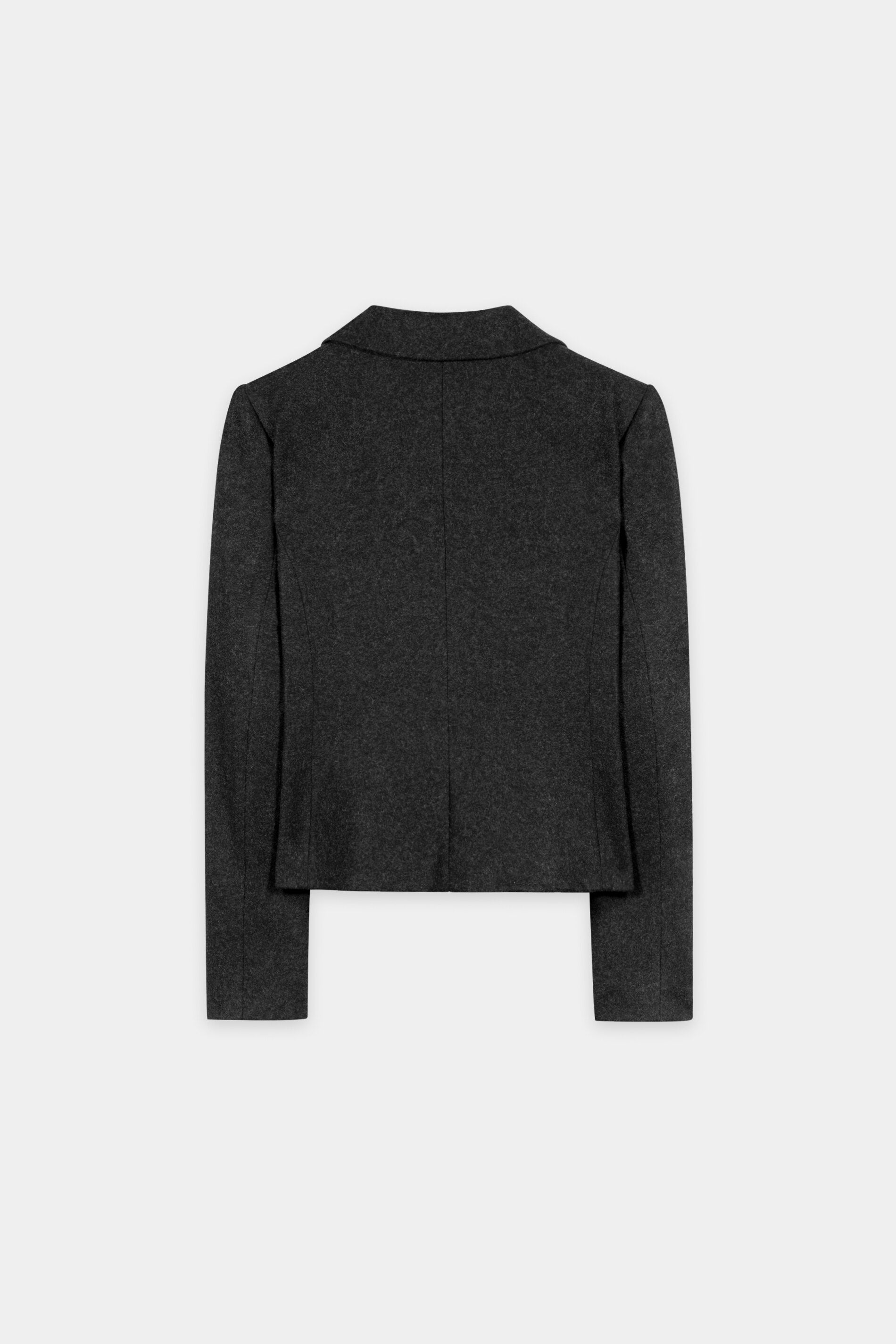 Flanell-Ein-Knopf-Blazer - anthracite - Standard | Artikel Rück