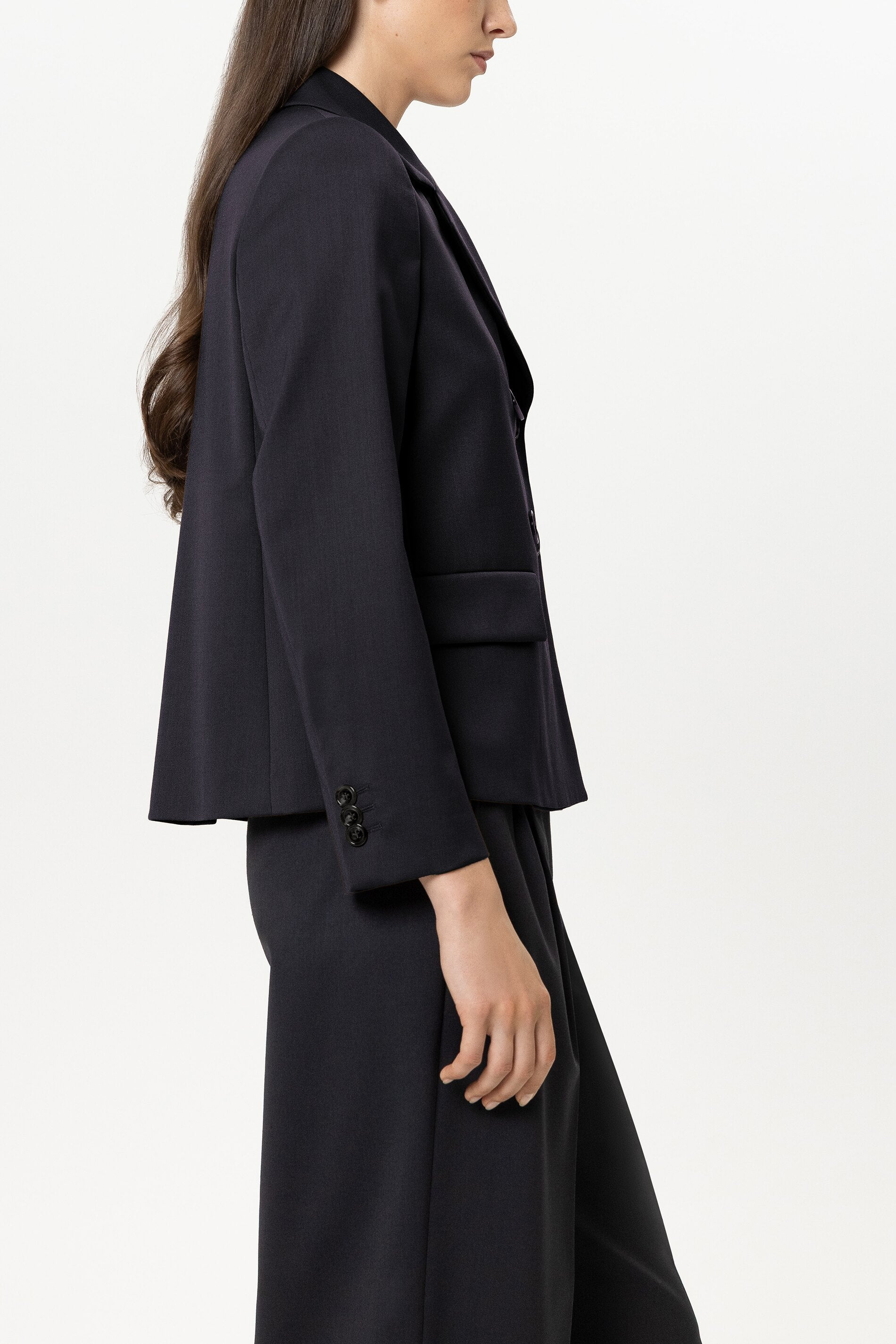Blazer aus Woll-Mix - winter navy - Standard | Model Seite