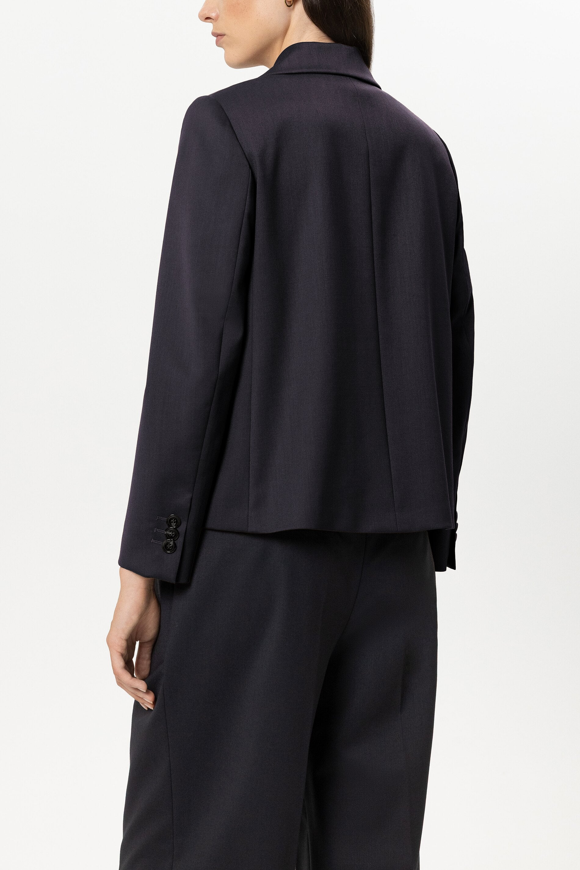 Blazer aus Woll-Mix - winter navy - Standard | Model Rück