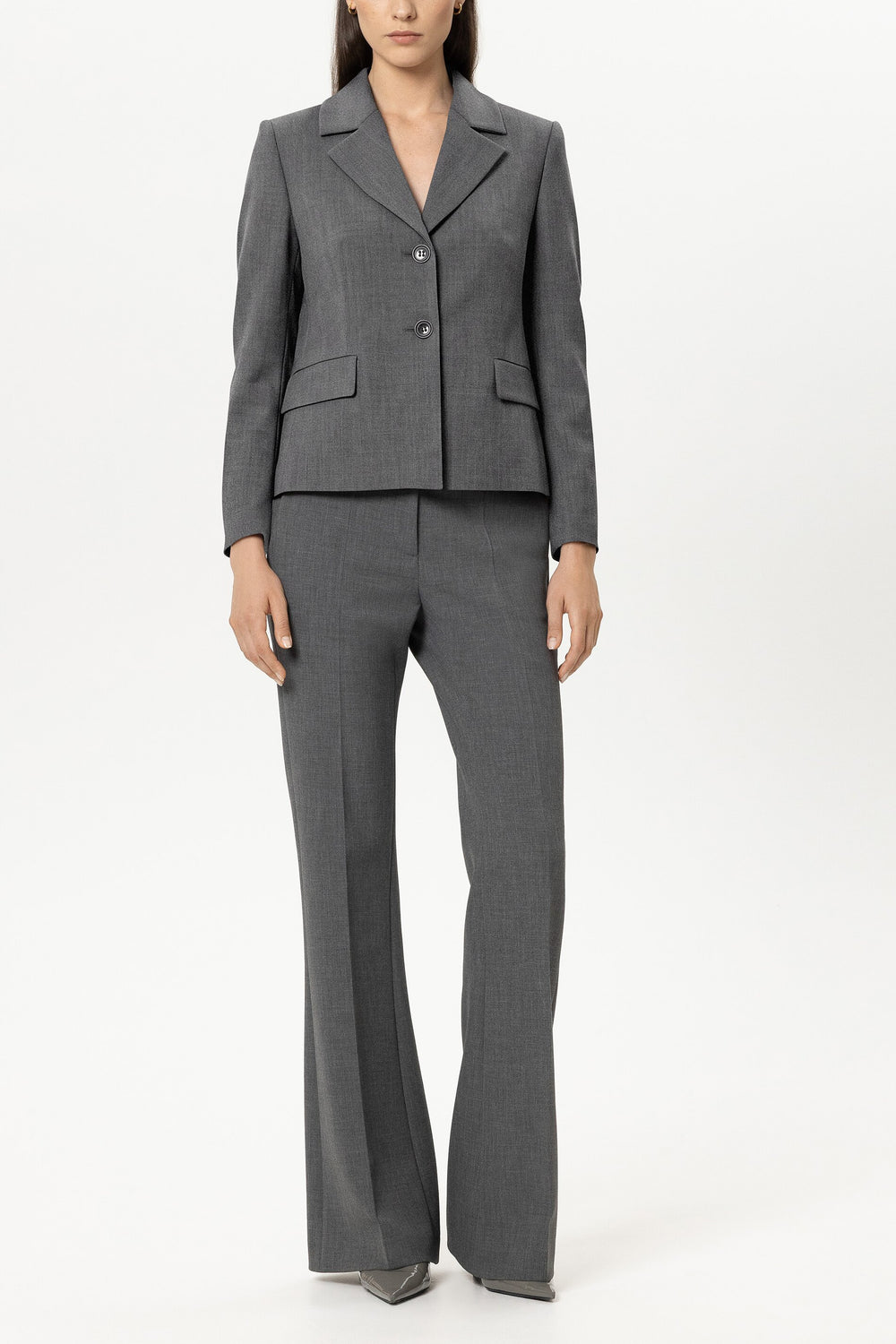 Zwei-Knopf-Blazer - heather grey - Standard