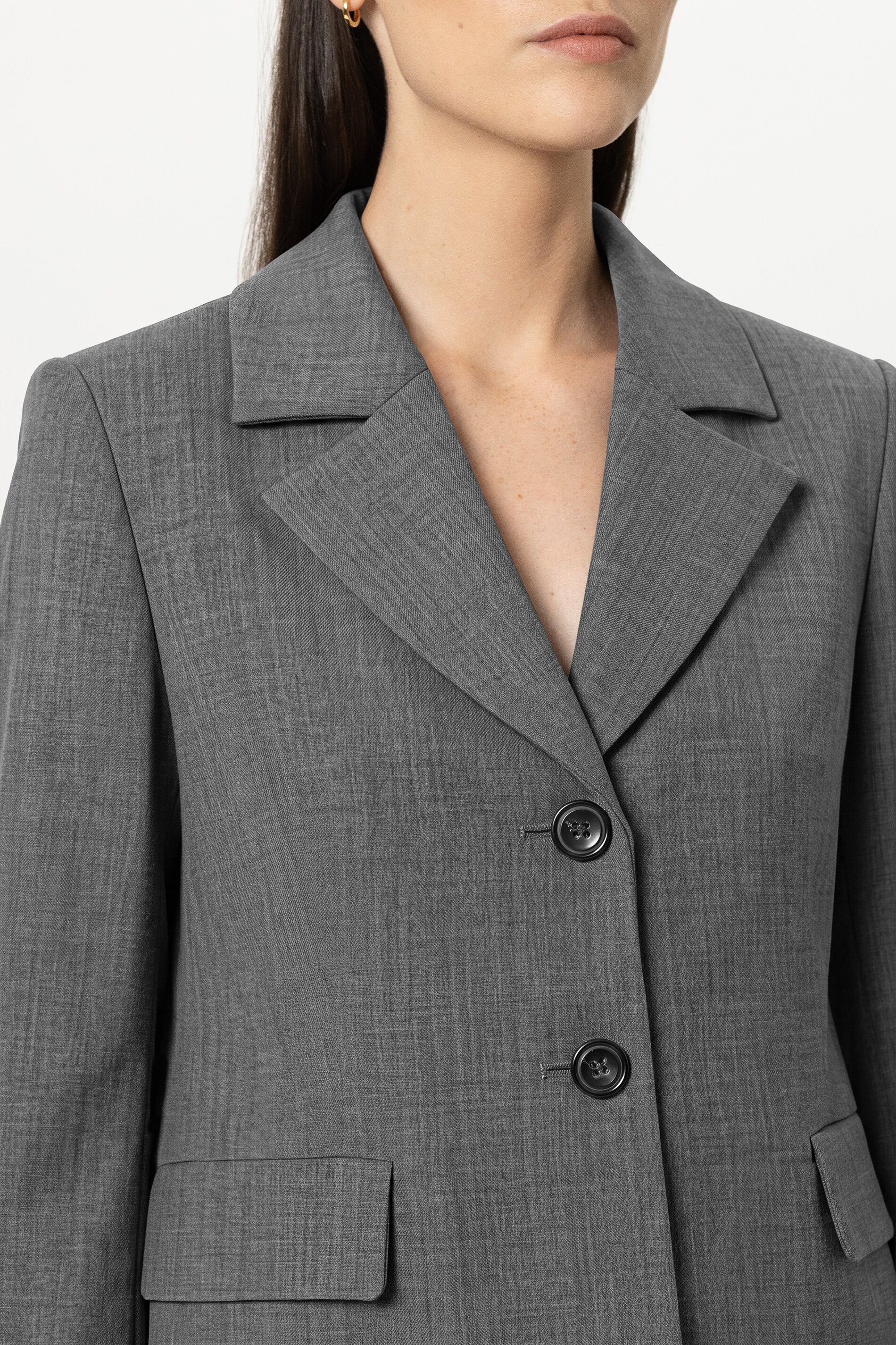 Zwei-Knopf-Blazer - heather grey - Standard | Model Detail