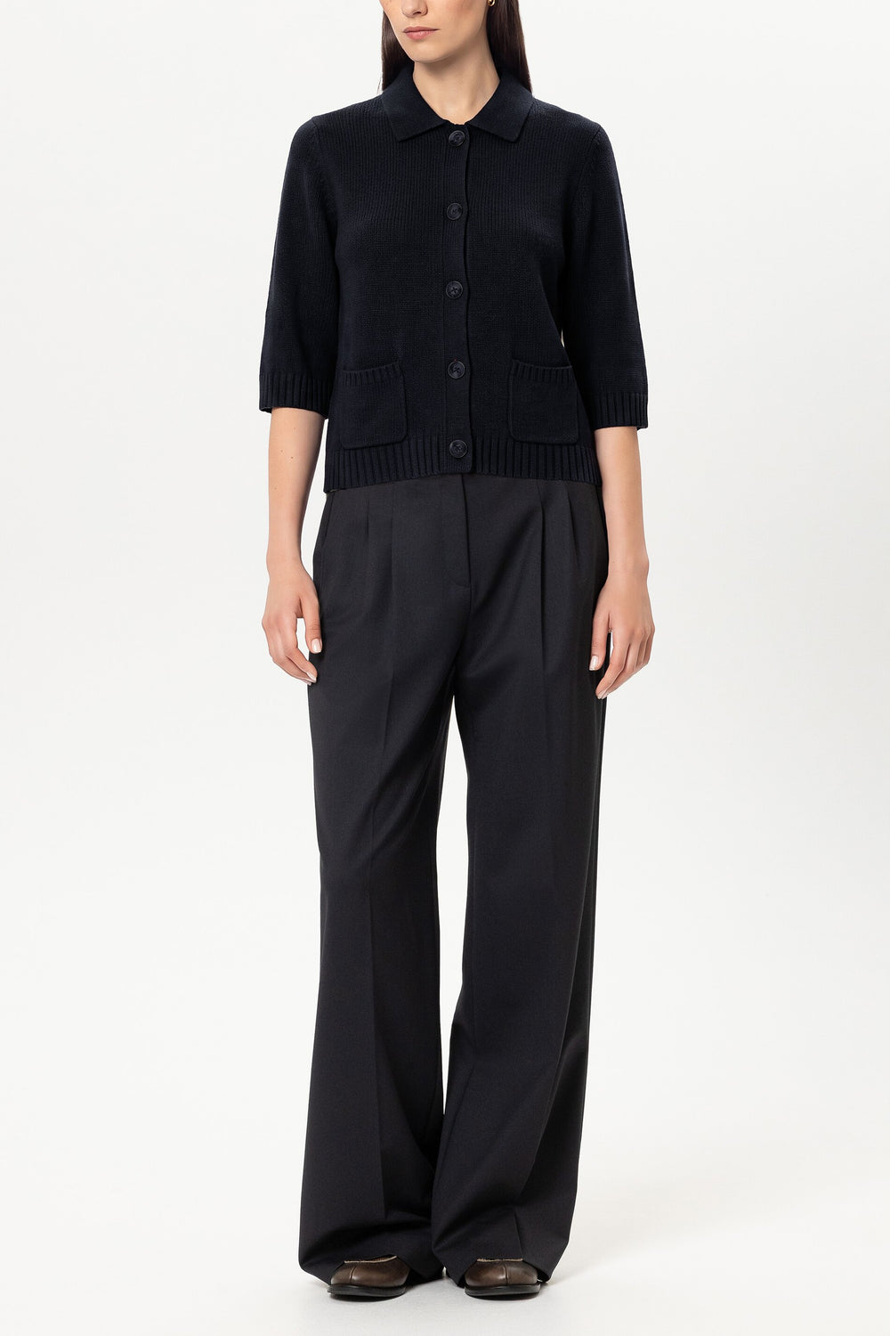 Cardigan aus Kaschmir-Mix - winter navy - Standard