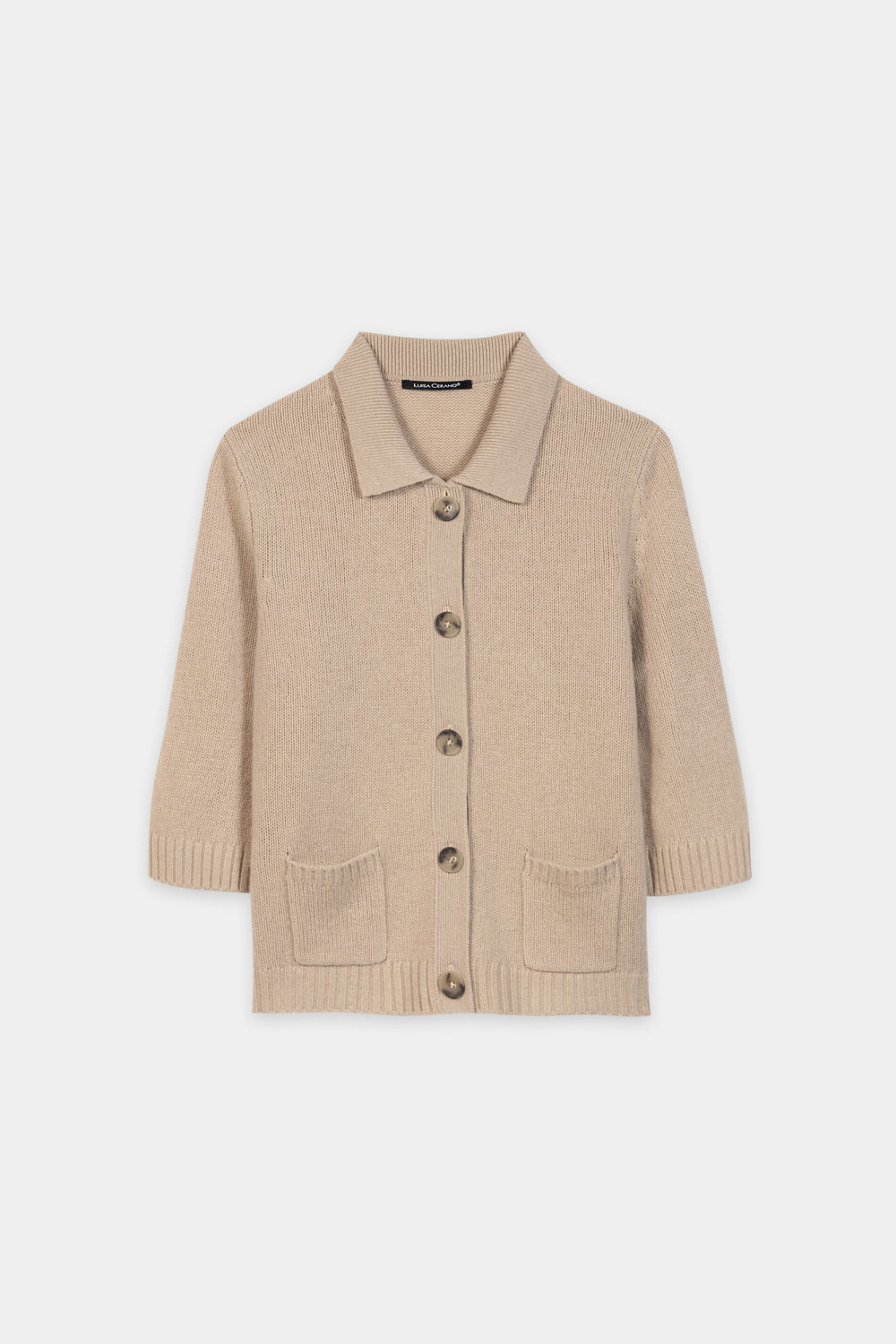 Cardigan aus Kaschmir-Mix - soft caramel - Standard