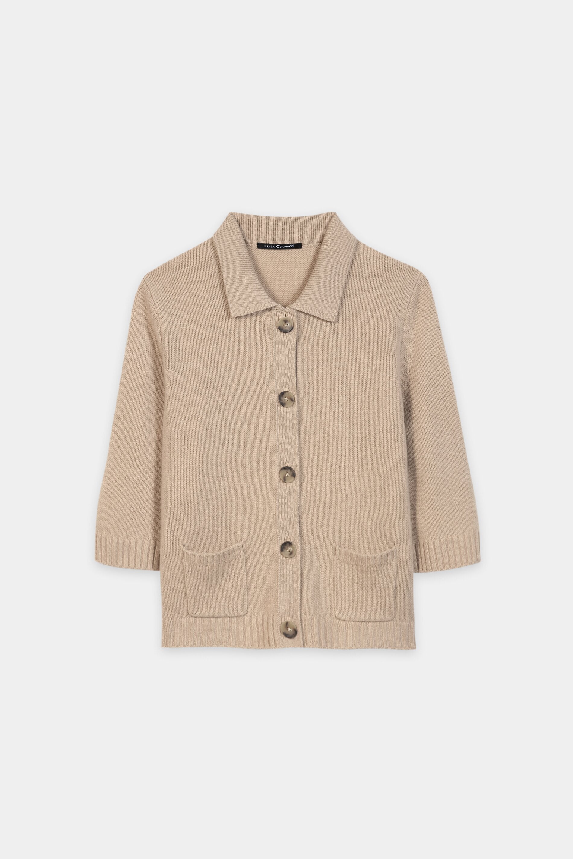 Cardigan aus Kaschmir-Mix - soft caramel - Standard | Artikel Front