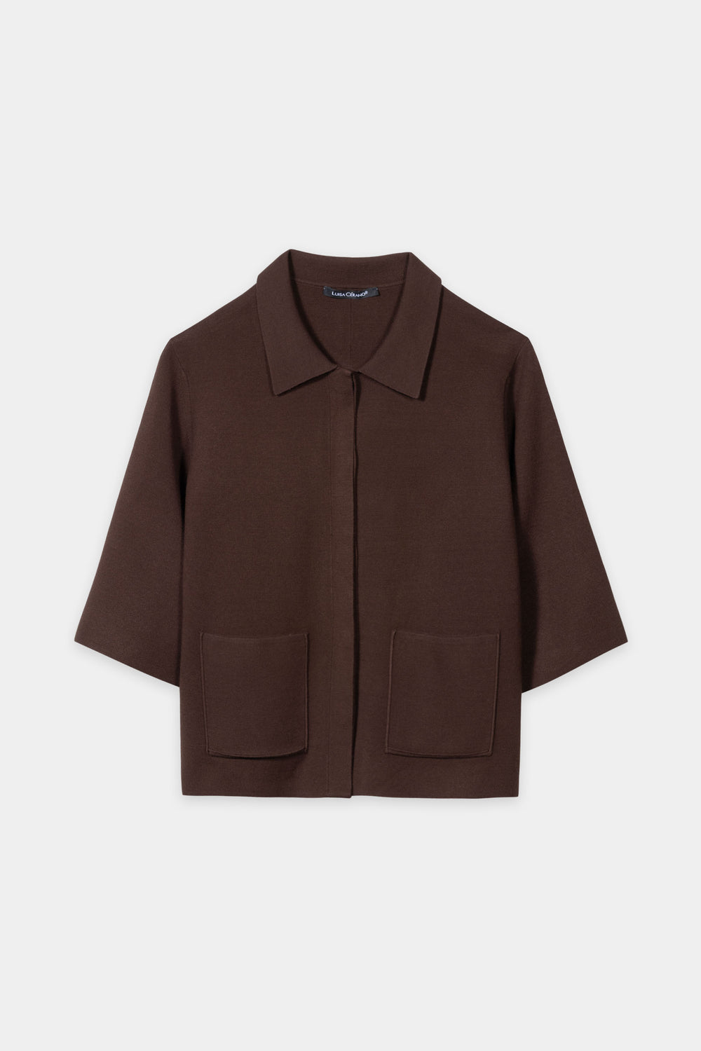 Feinstrick-Cardigan - marone - Standard
