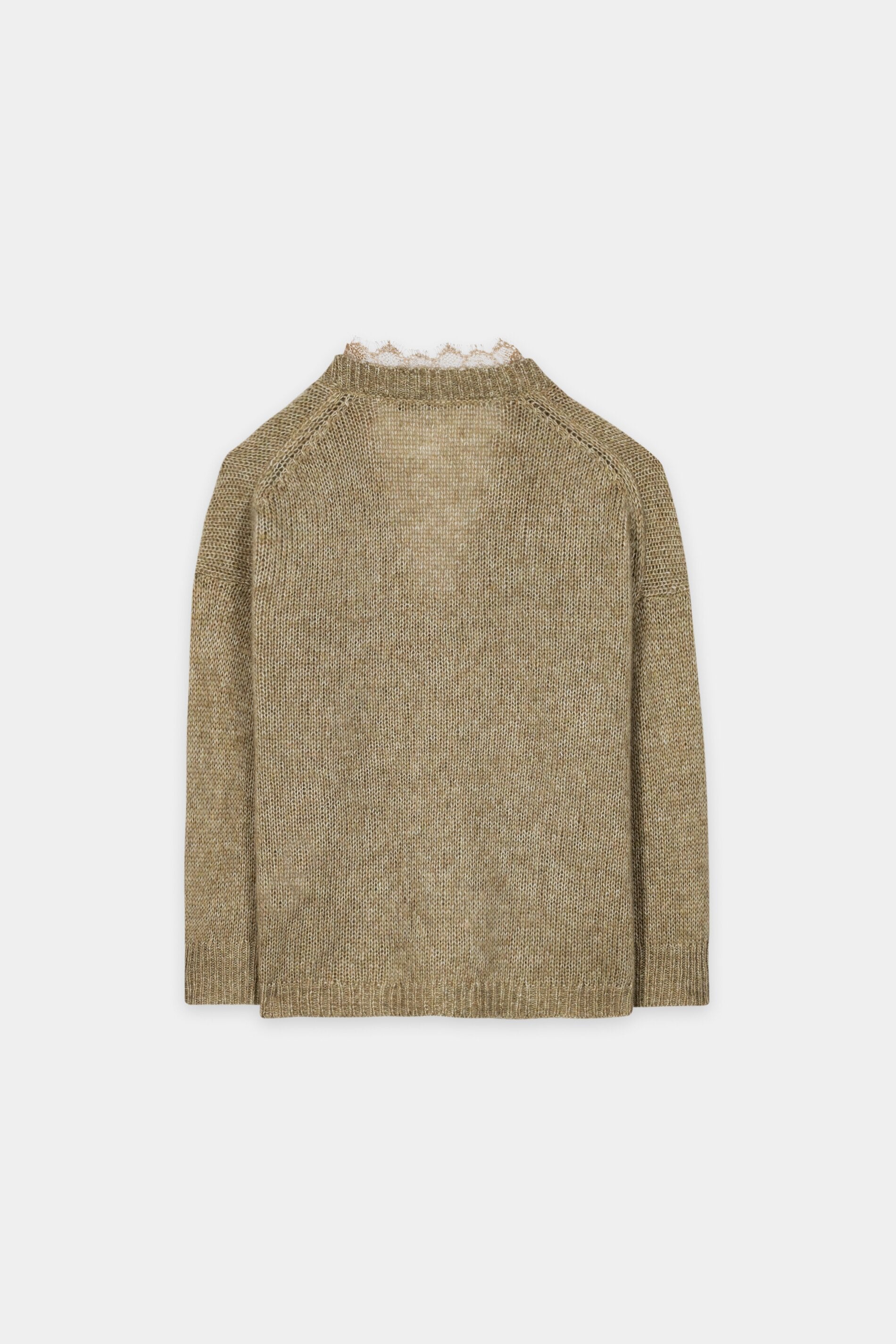 Cardigan aus Alpaka-Mix - salbei - Standard | Artikel Rück