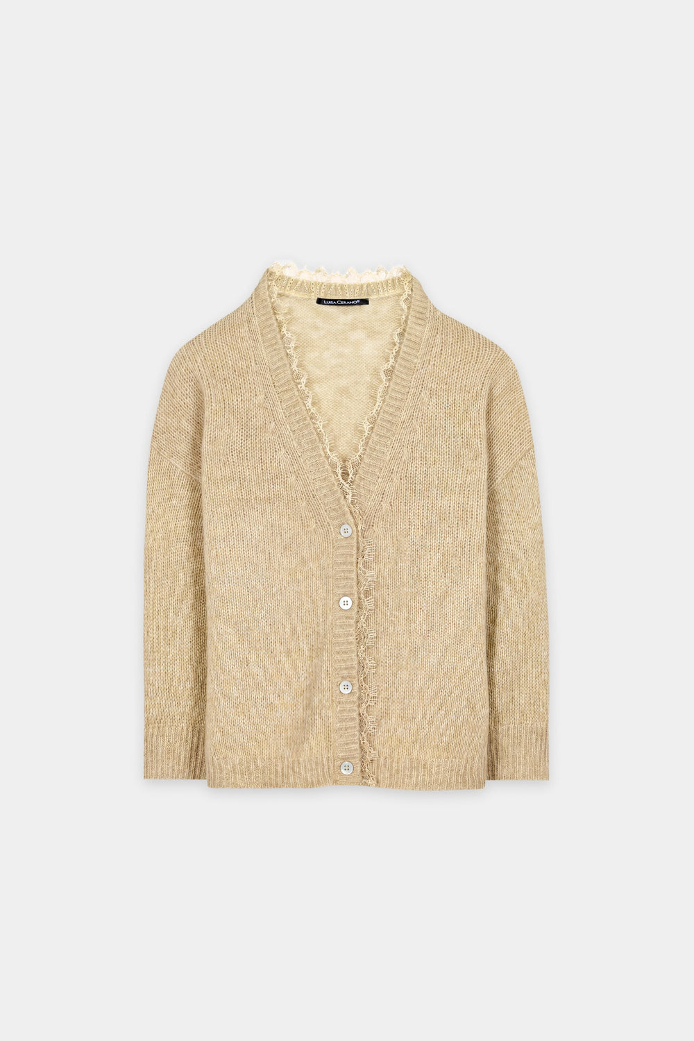 Cardigan en mélange alpaga - jaune beurre - Standard
