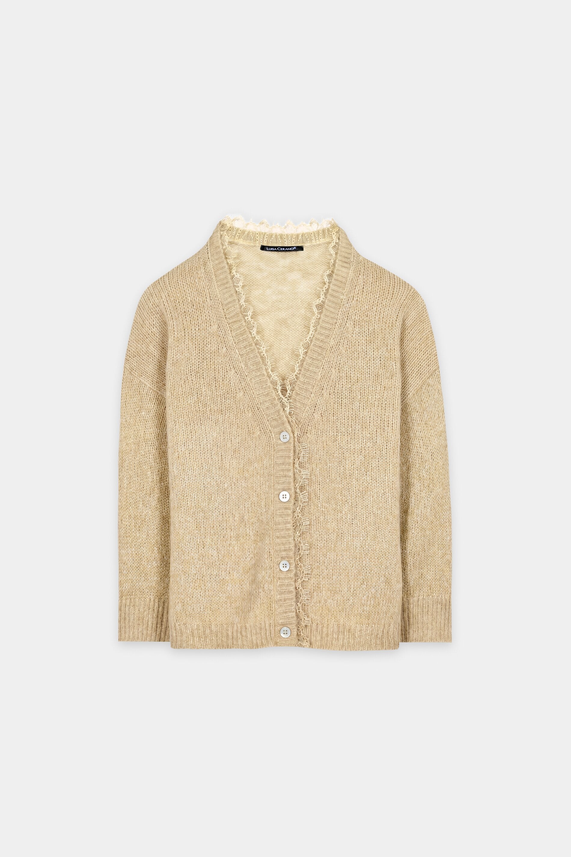 Cardigan aus Alpaka-Mix - butter yellow - Standard | Artikel Front