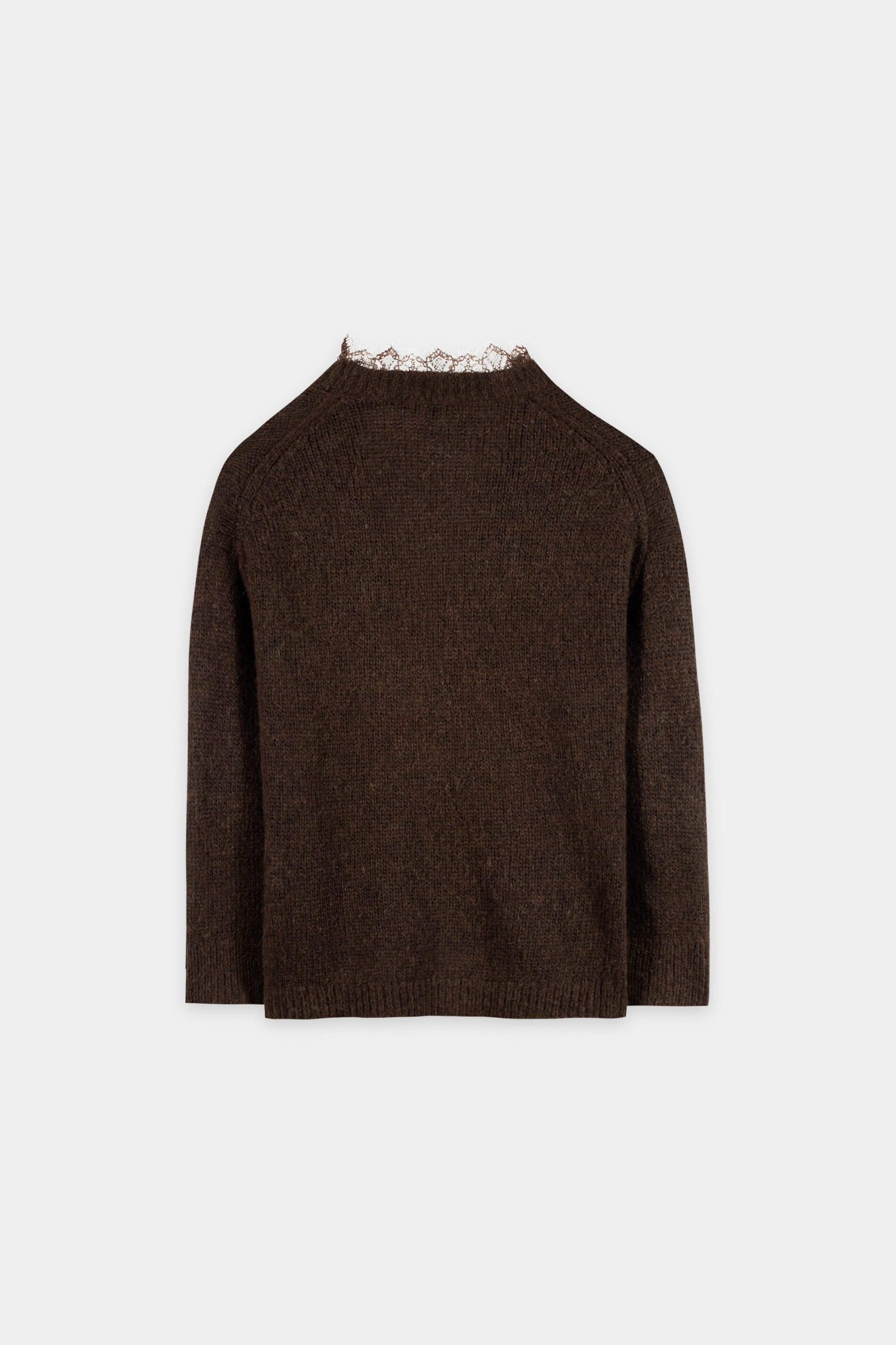 Cardigan aus Alpaka-Mix - marone - Standard | Artikel Rück