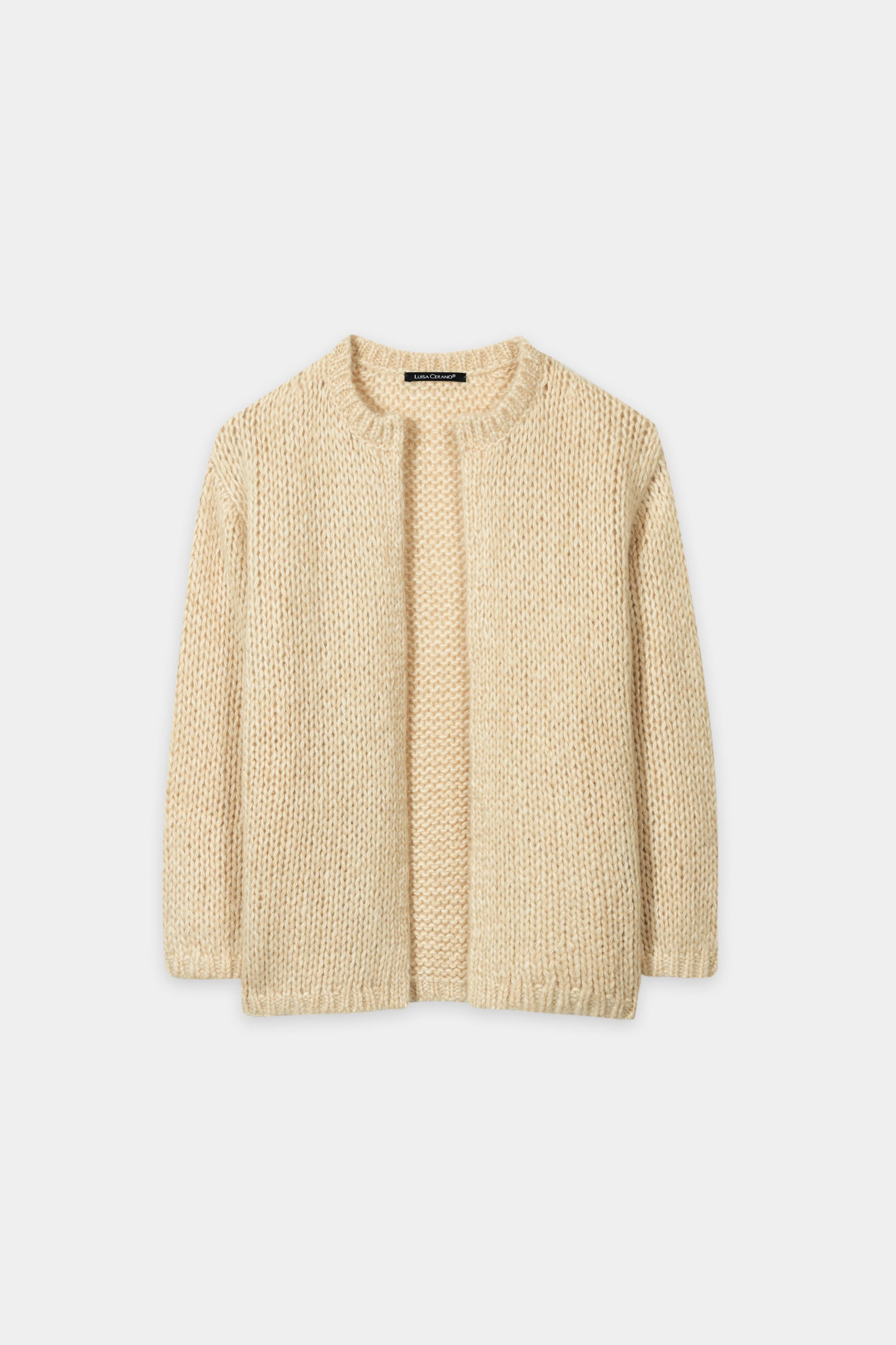 Cardigan aus Alpaka-Mix - butter yellow - Standard | Artikel Front