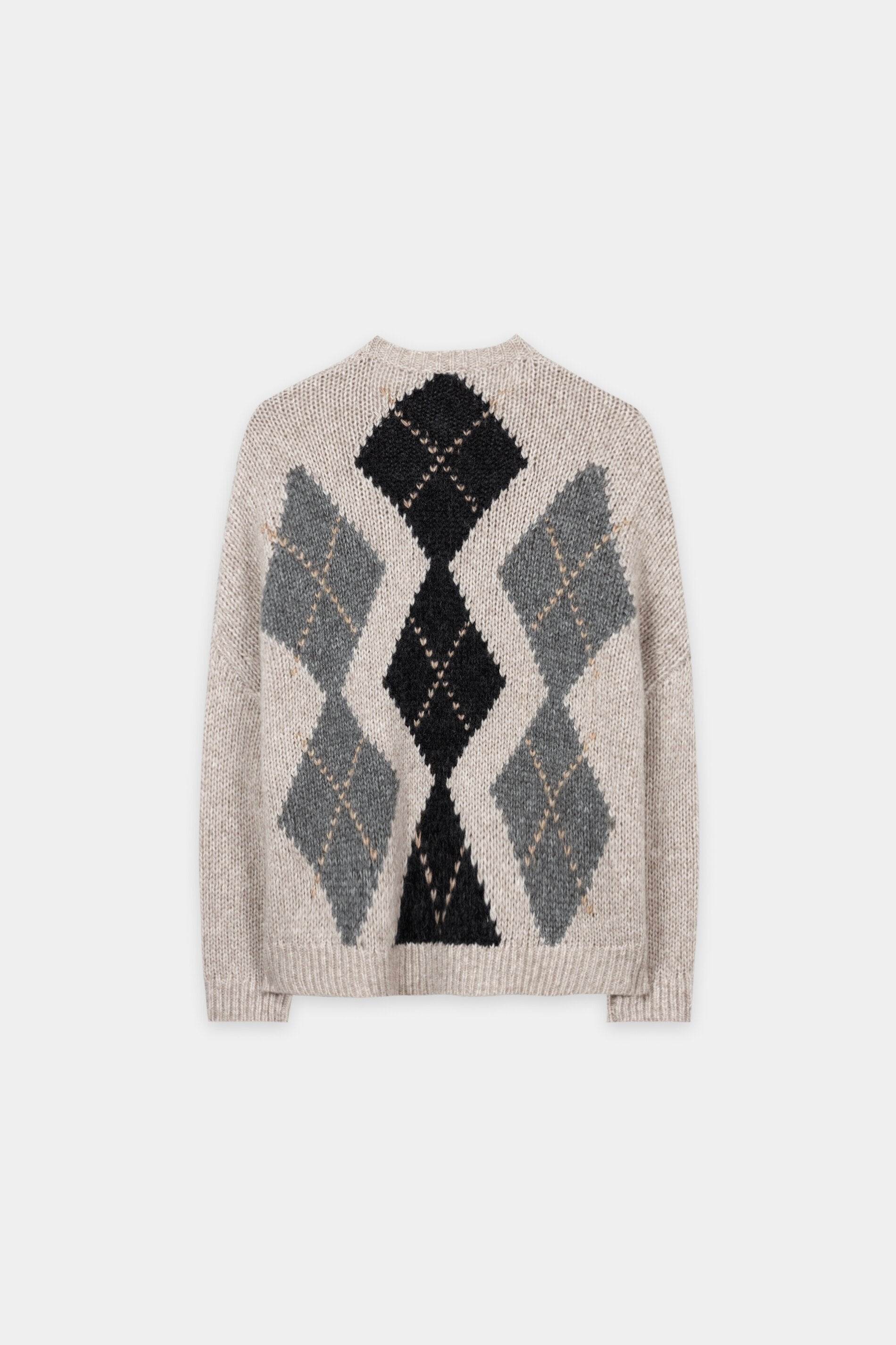 Alpaka-Mix-Cardigan mit Muster - multi - Standard | Artikel Rück