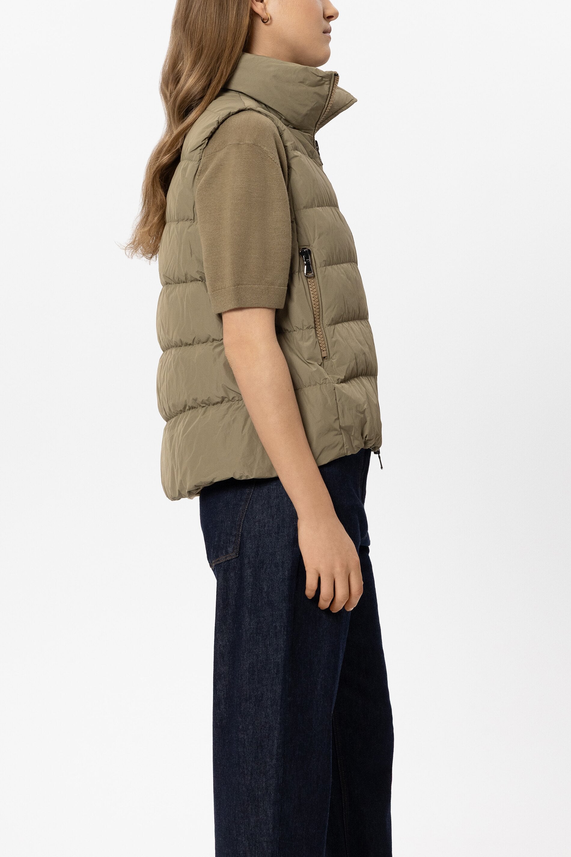 Taft-Weste - salbei - Standard | Model Seite