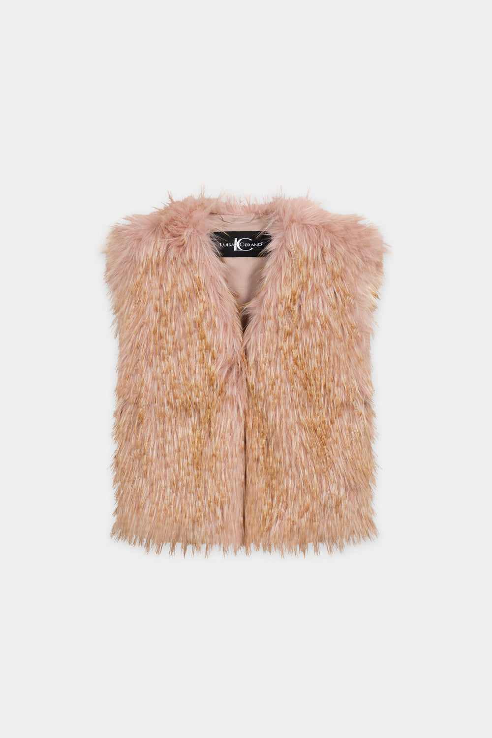 Boho-Weste in Fell-Optik - nude - Standard