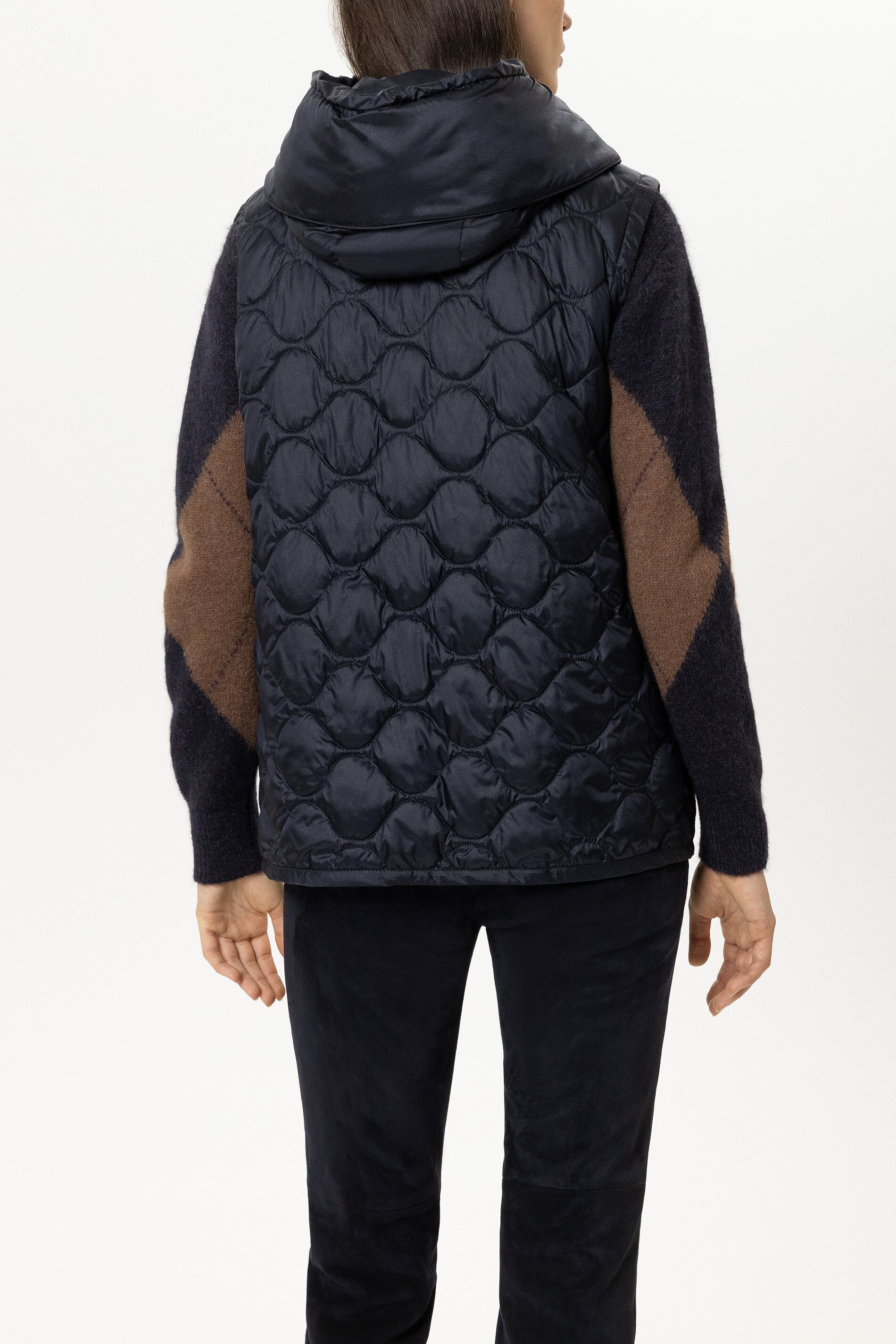 Daunen-Outdoorweste - winter navy - Standard | Model Rück