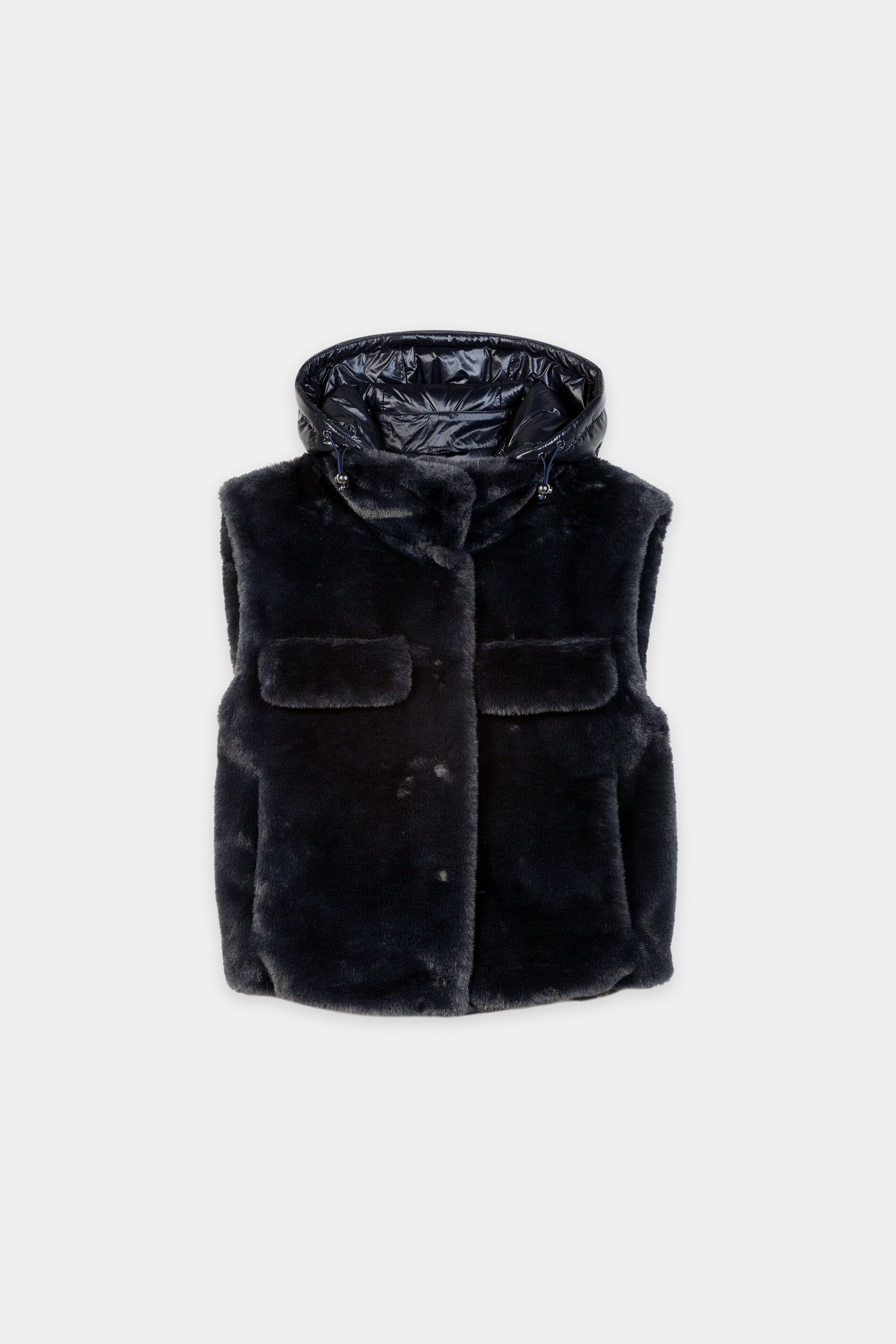 Weste in Fell-Optik - winter navy - Standard | Artikel Front