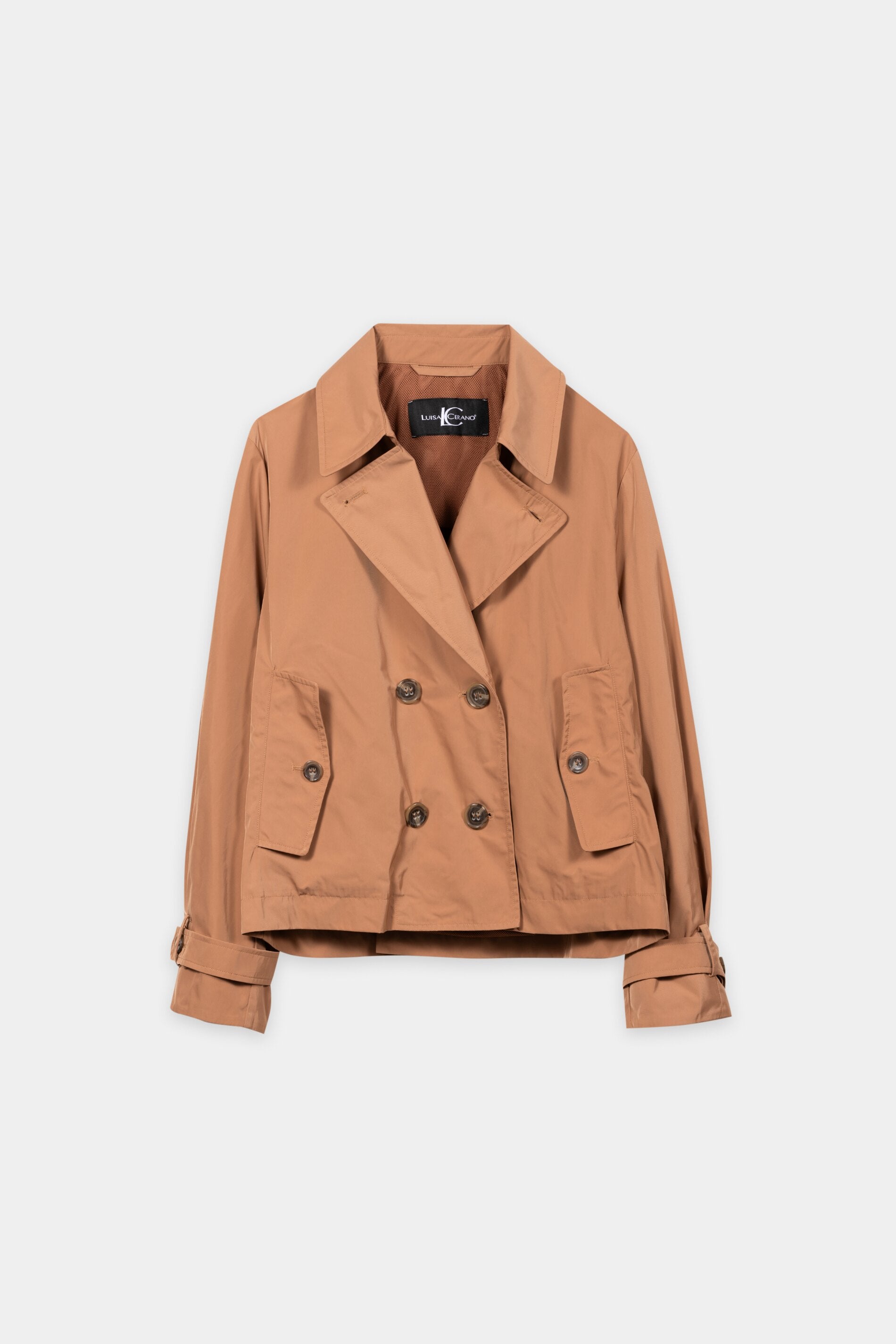 Satin-Trenchjacke - brick - Standard | Artikel Front