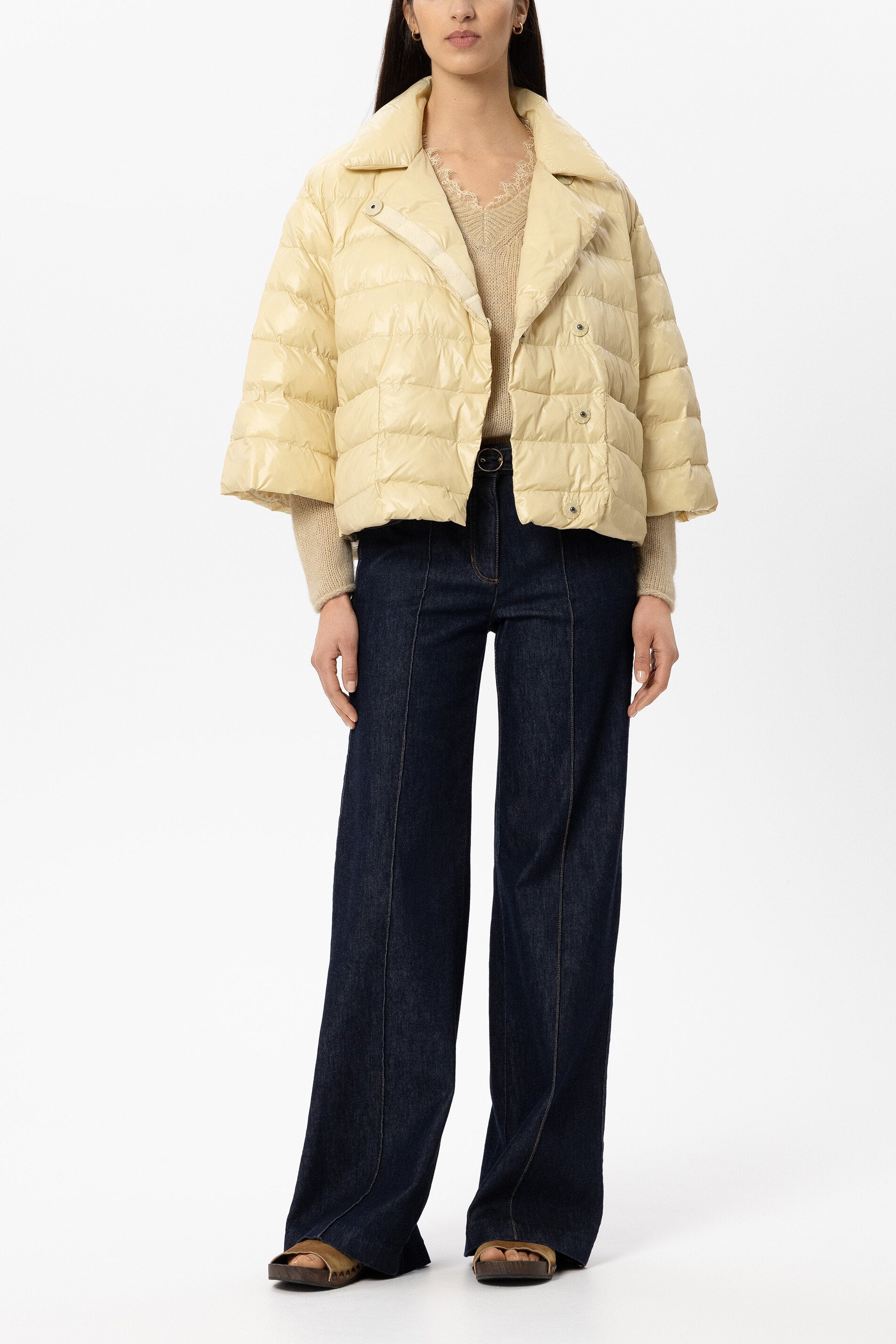Outdoor-Capejacke - butter yellow - Standard | Model Front