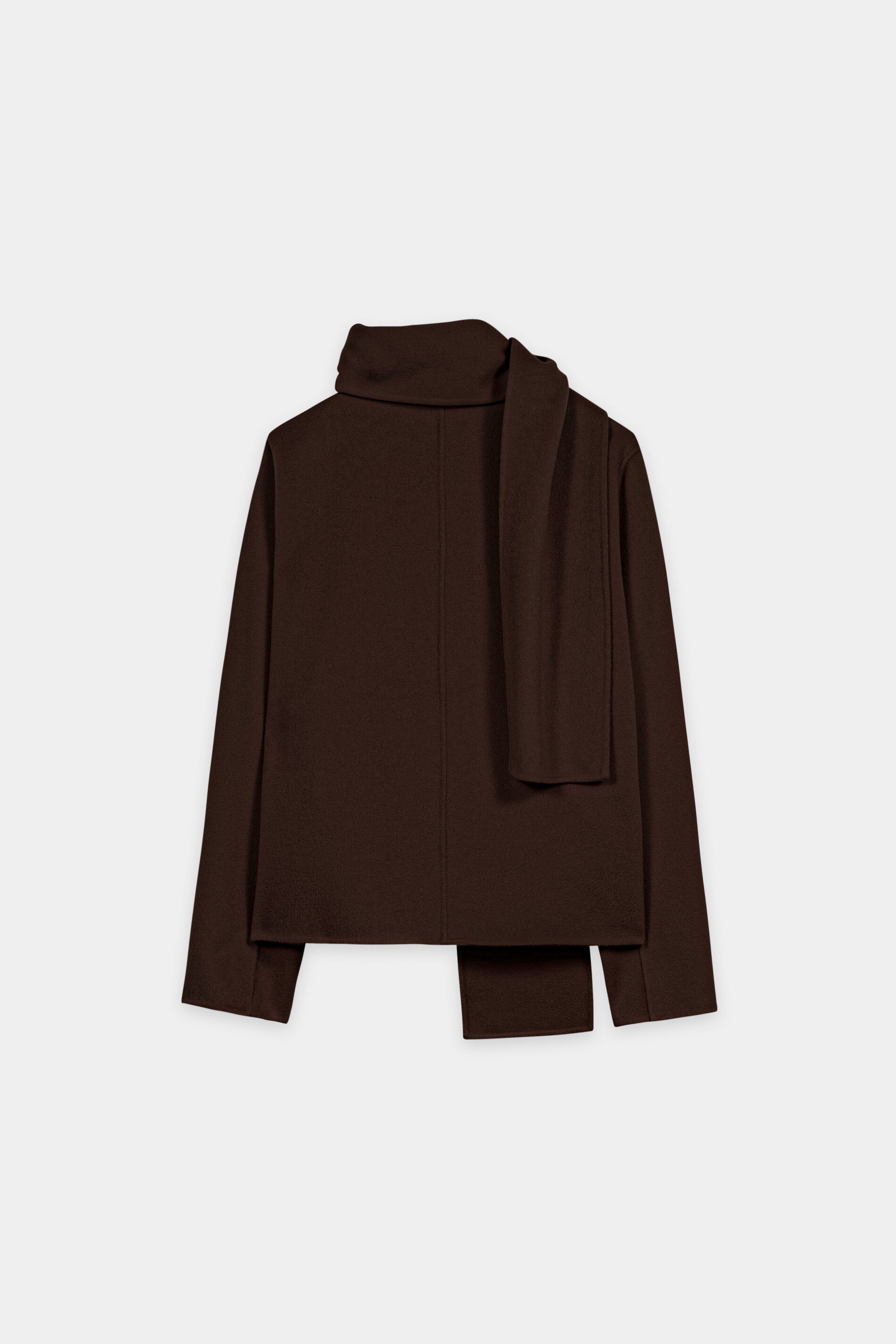 Doubleface-Jacke mit Schal - marone - Standard | Artikel Rück