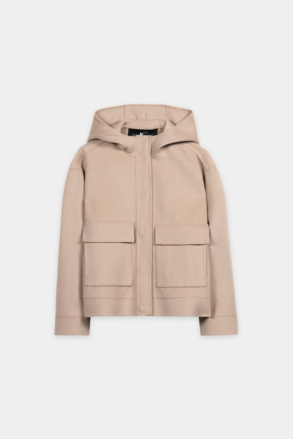 Doubleface-Jacke mit Kapuze - cappuccino - Standard