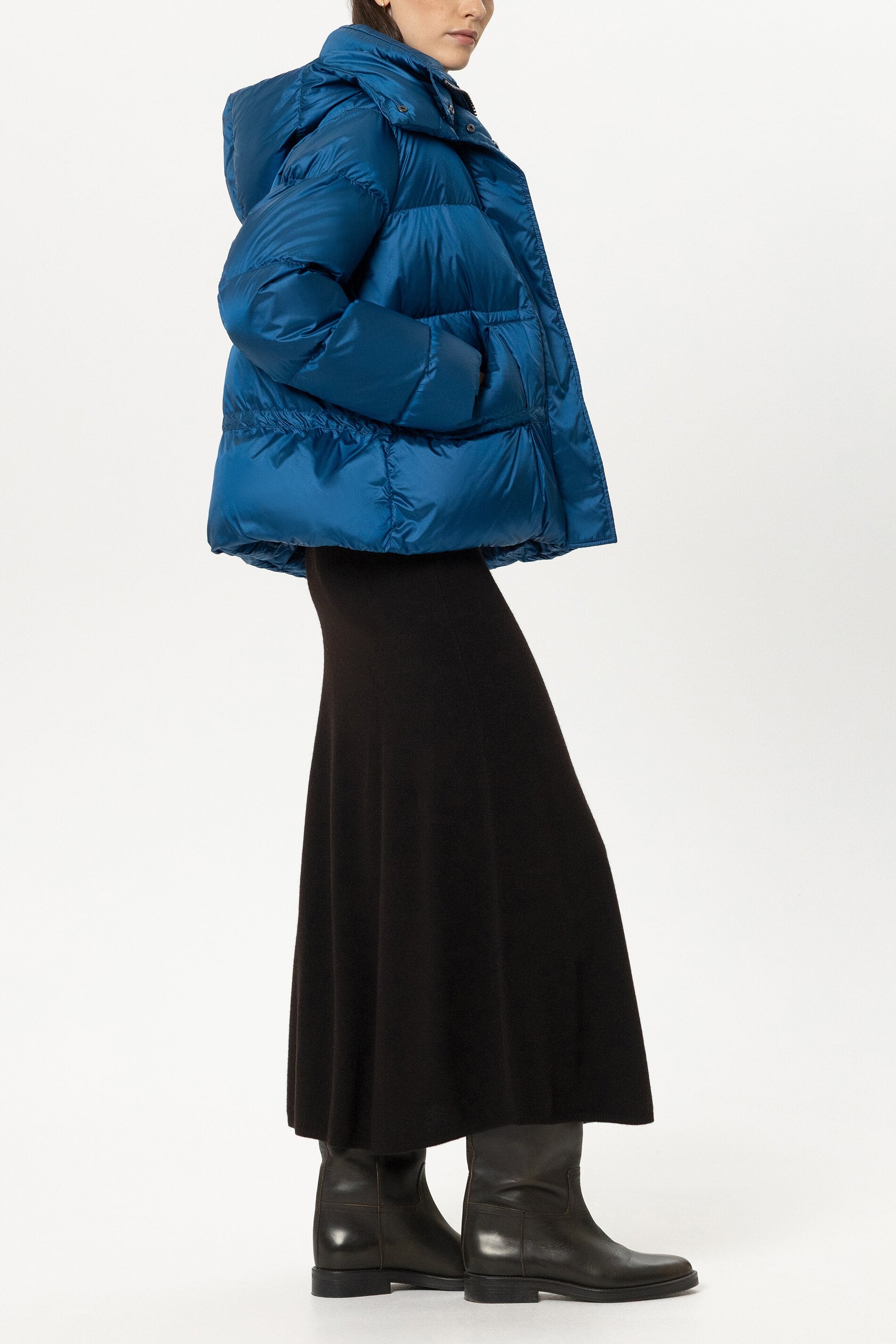Daunen-Outdoorjacke - sapphire - Standard | Model Seite
