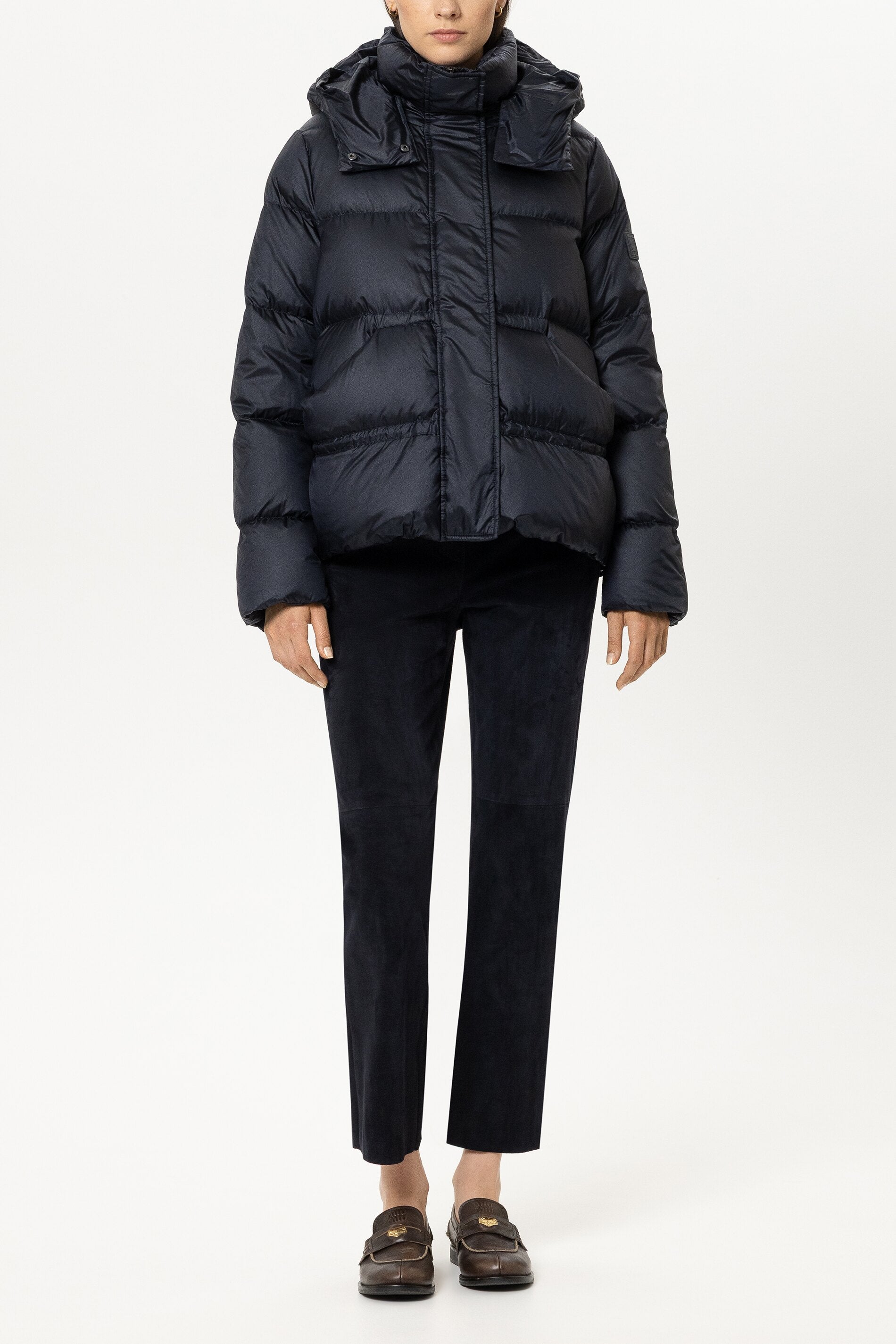 Daunen-Outdoorjacke - winter navy - Standard | Model Front
