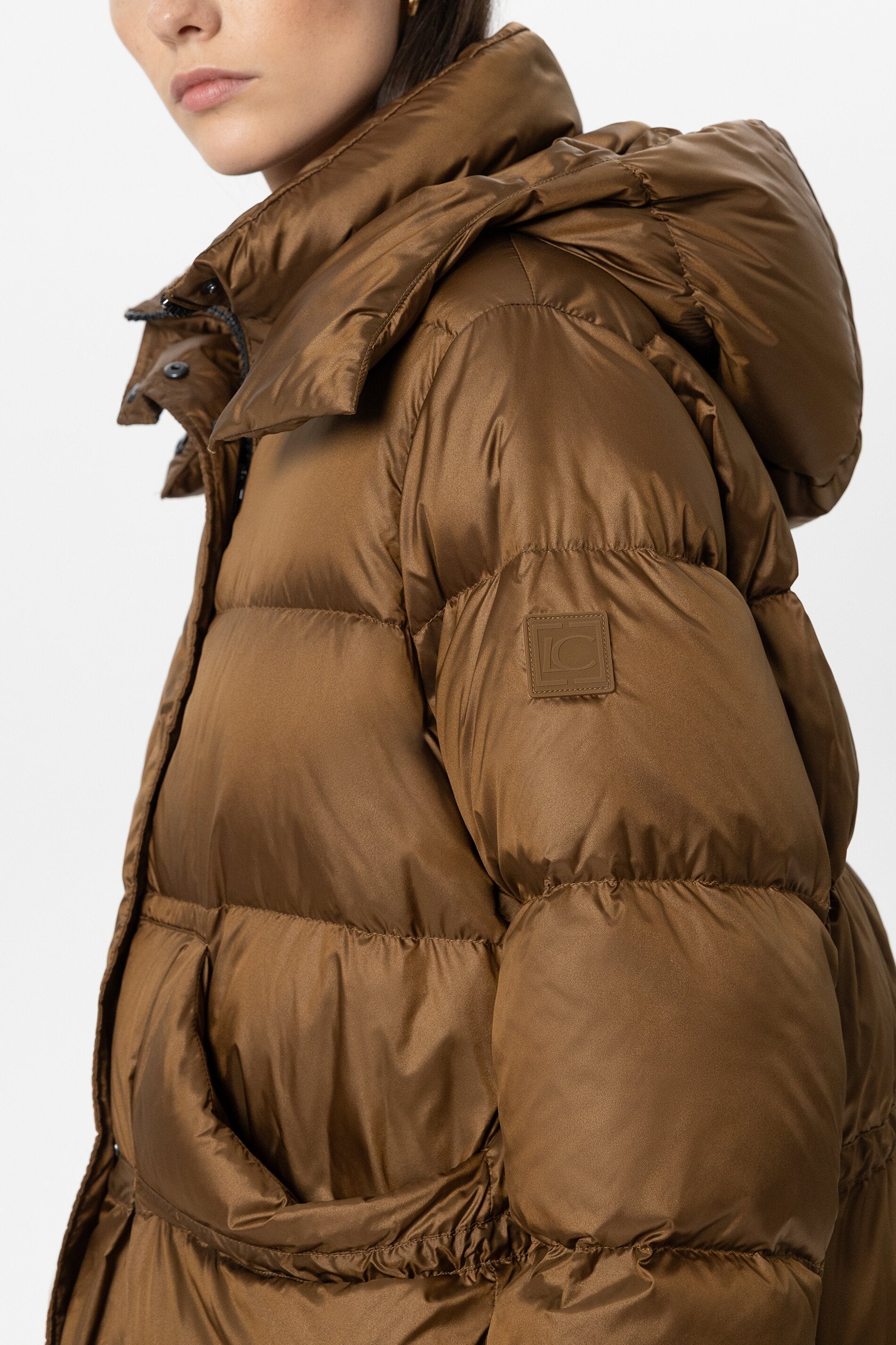 Daunen-Outdoorjacke - caramel - Standard | Model Detail