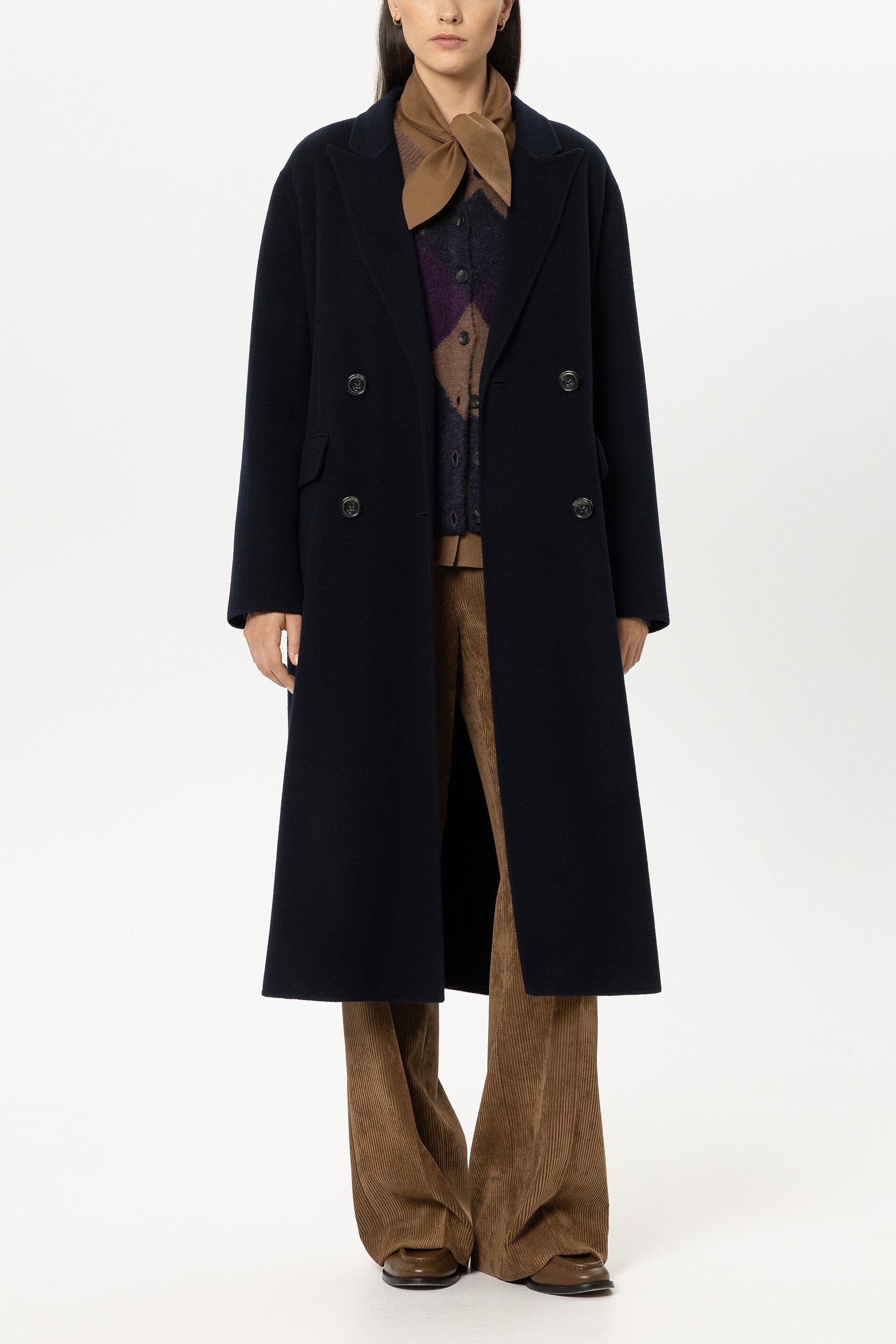 Doubleface-Blazermantel - winter navy - Standard | Model Front