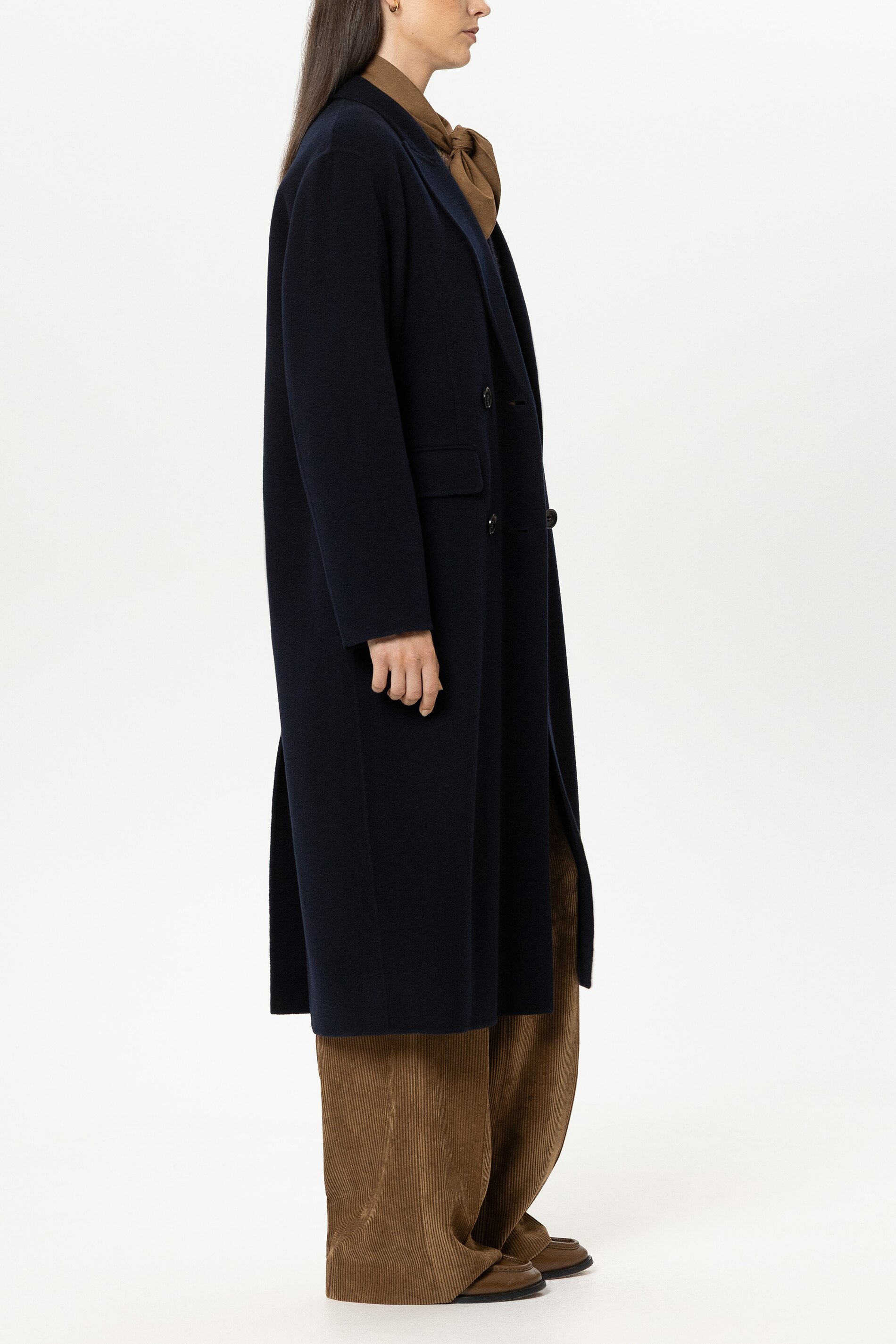 Doubleface-Blazermantel - winter navy - Standard | Model Seite