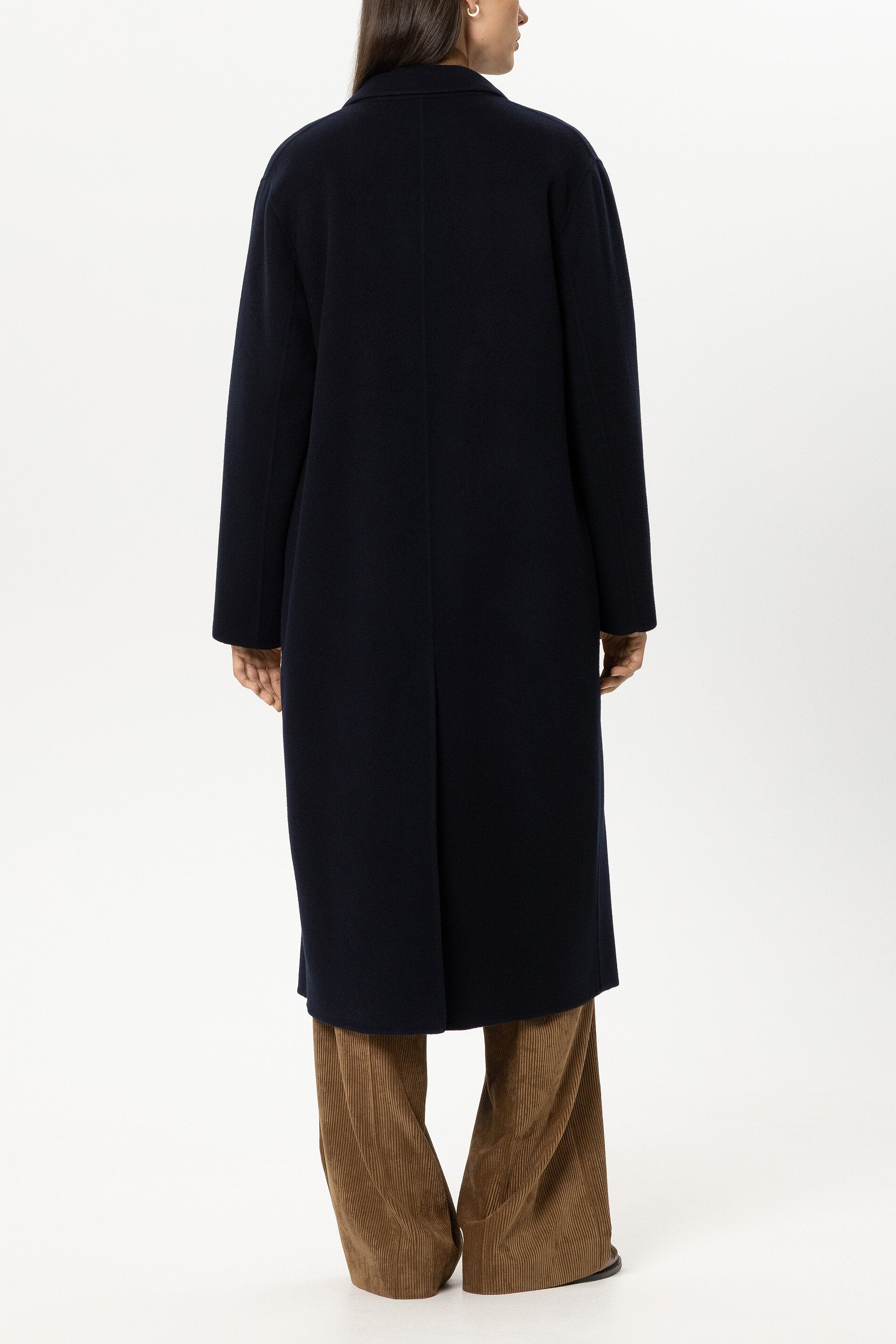 Doubleface-Blazermantel - winter navy - Standard | Model Rück