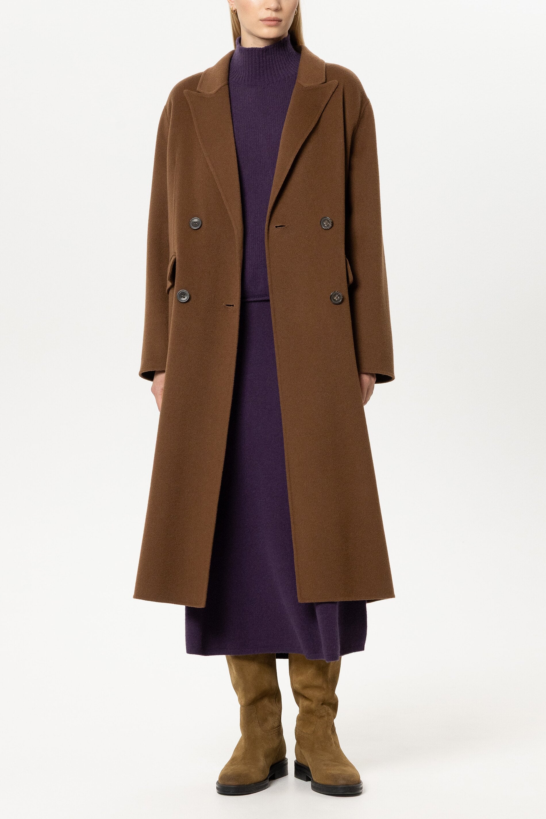 Doubleface-Blazermantel - caramel - Standard | Model Front
