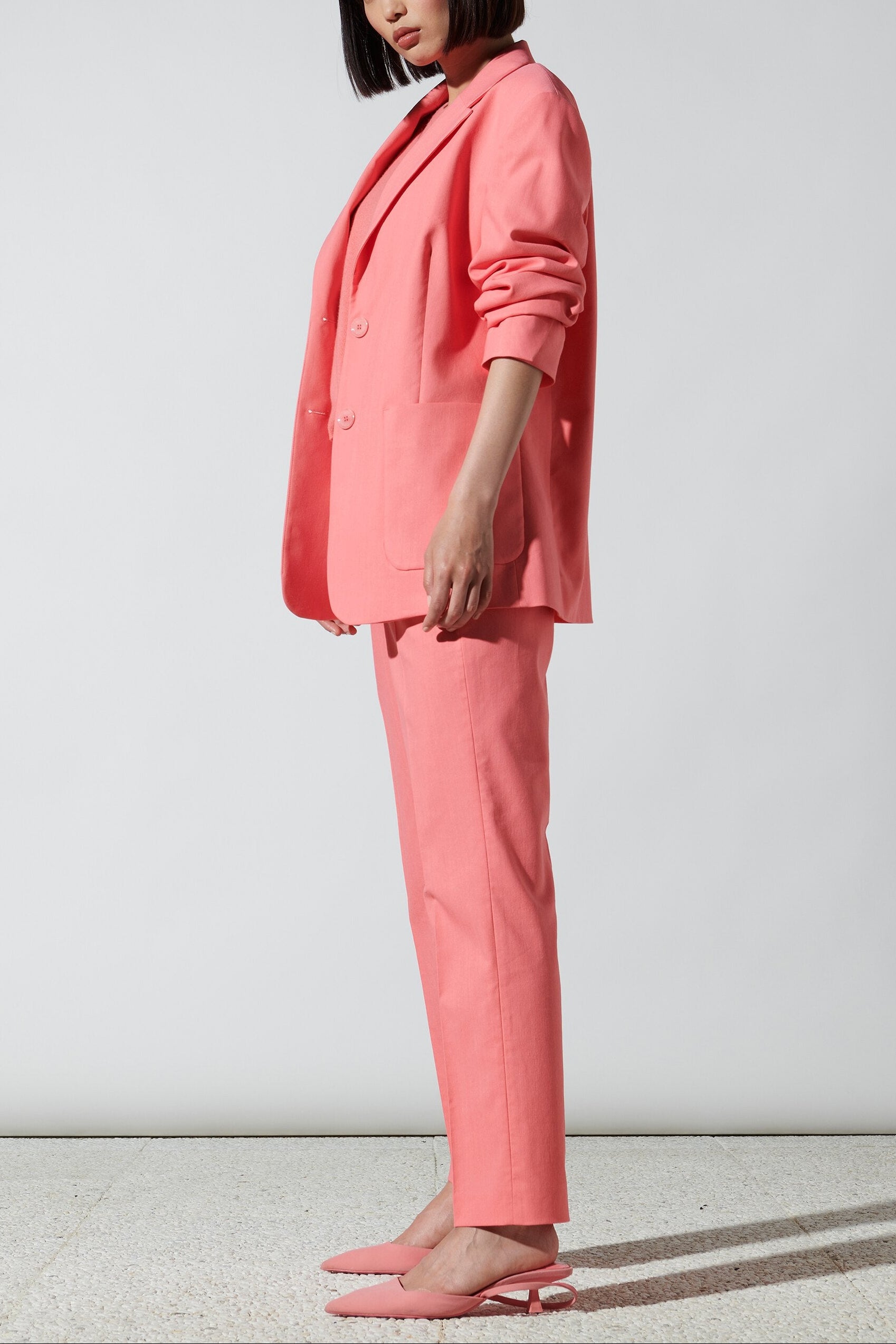 Gabardine-Blazer - tulip rose - Standard | Model Seite