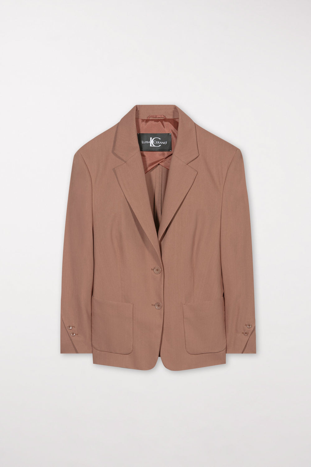 Gabardine-Blazer - coffee - Standard