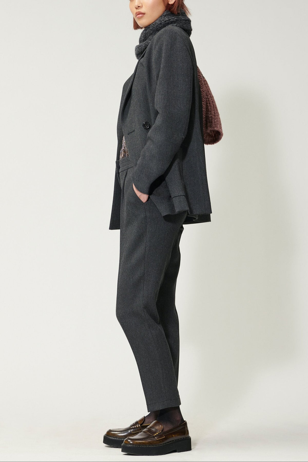 Gabardine-Blazer - anthracite - Standard | Model Seite