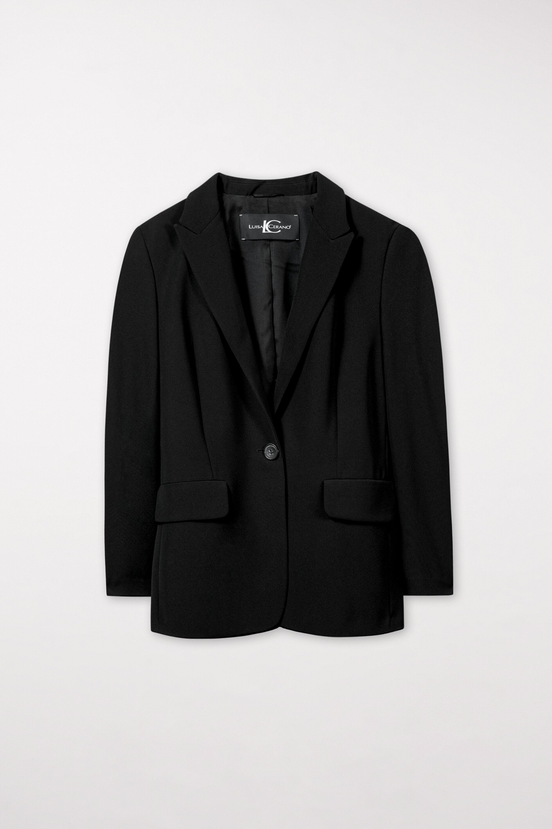 Einknopf-Blazer - deep black - Standard | Artikel Front