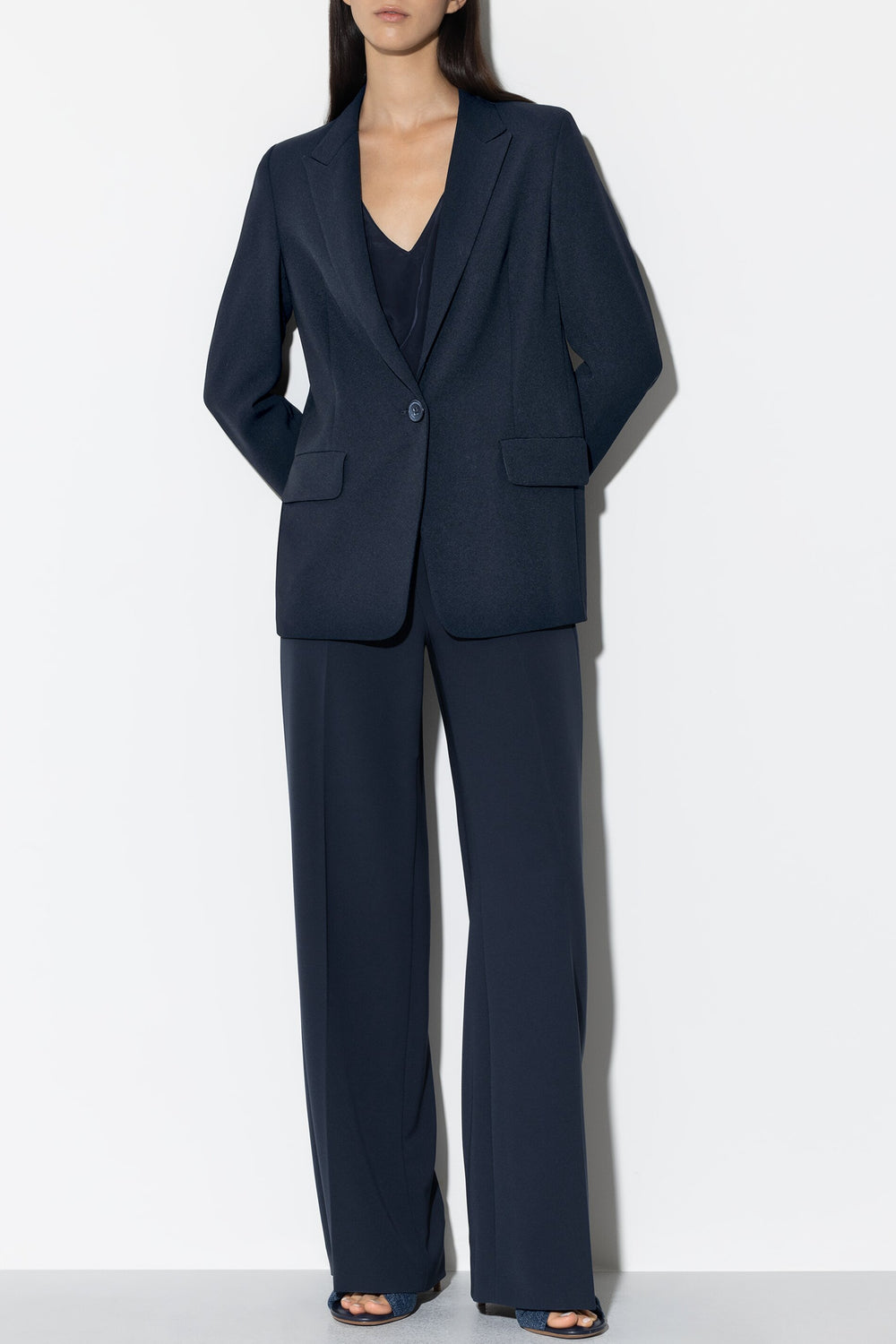 Einknopf-Blazer - dark navy - Standard