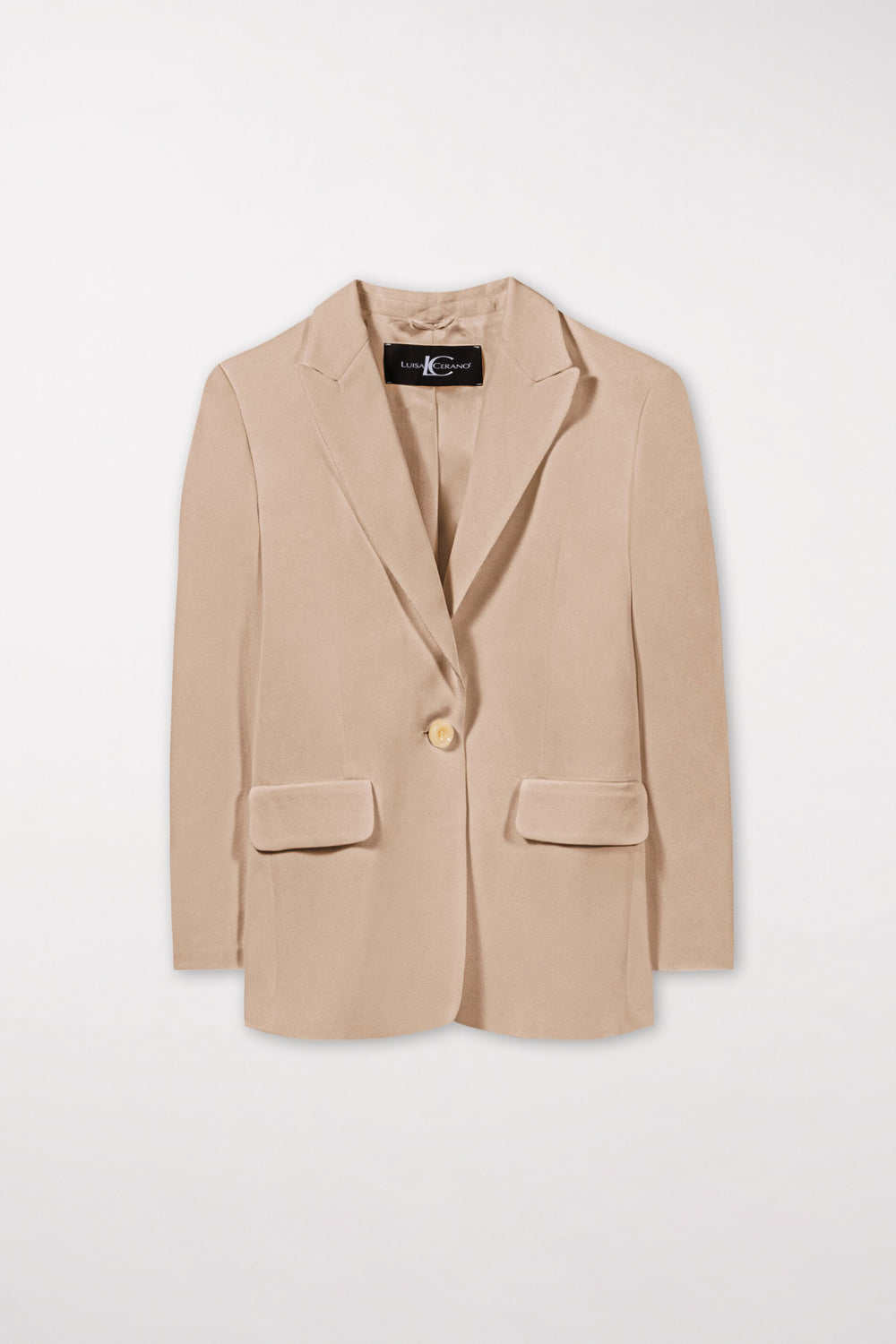 Gabardine-Einknopf-Blazer - cashew - Standard